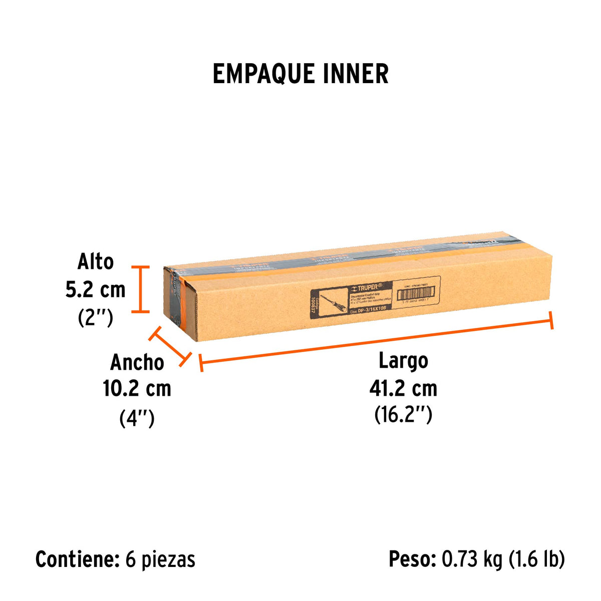 DESARMADOR DE CRUZ MANGO COMFORT GRIP 3/16"X10"