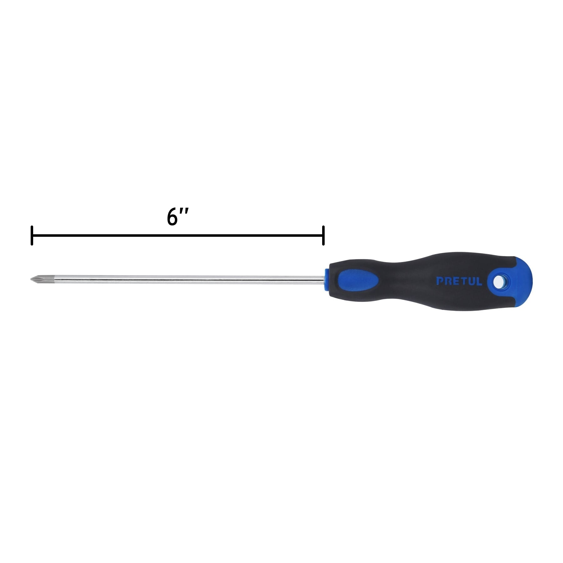 Desarmador punta phillips, 3/16x6", mgo comfort grip, pretul