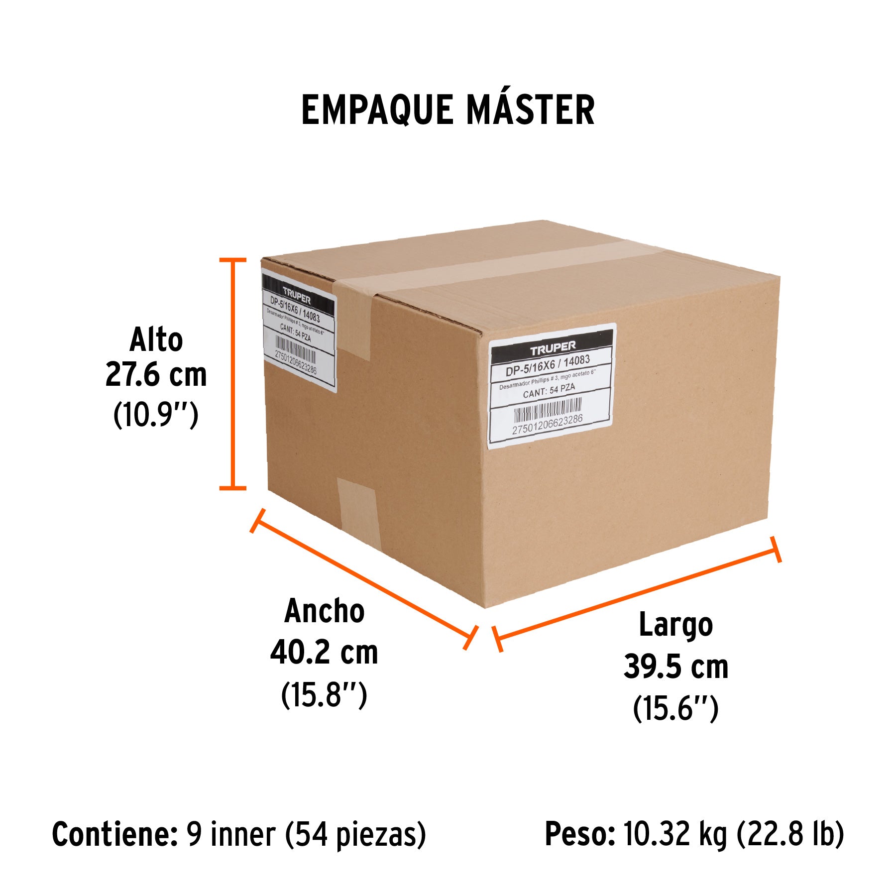 Desarmador punta phillips # 3, mango de acetato 6"
