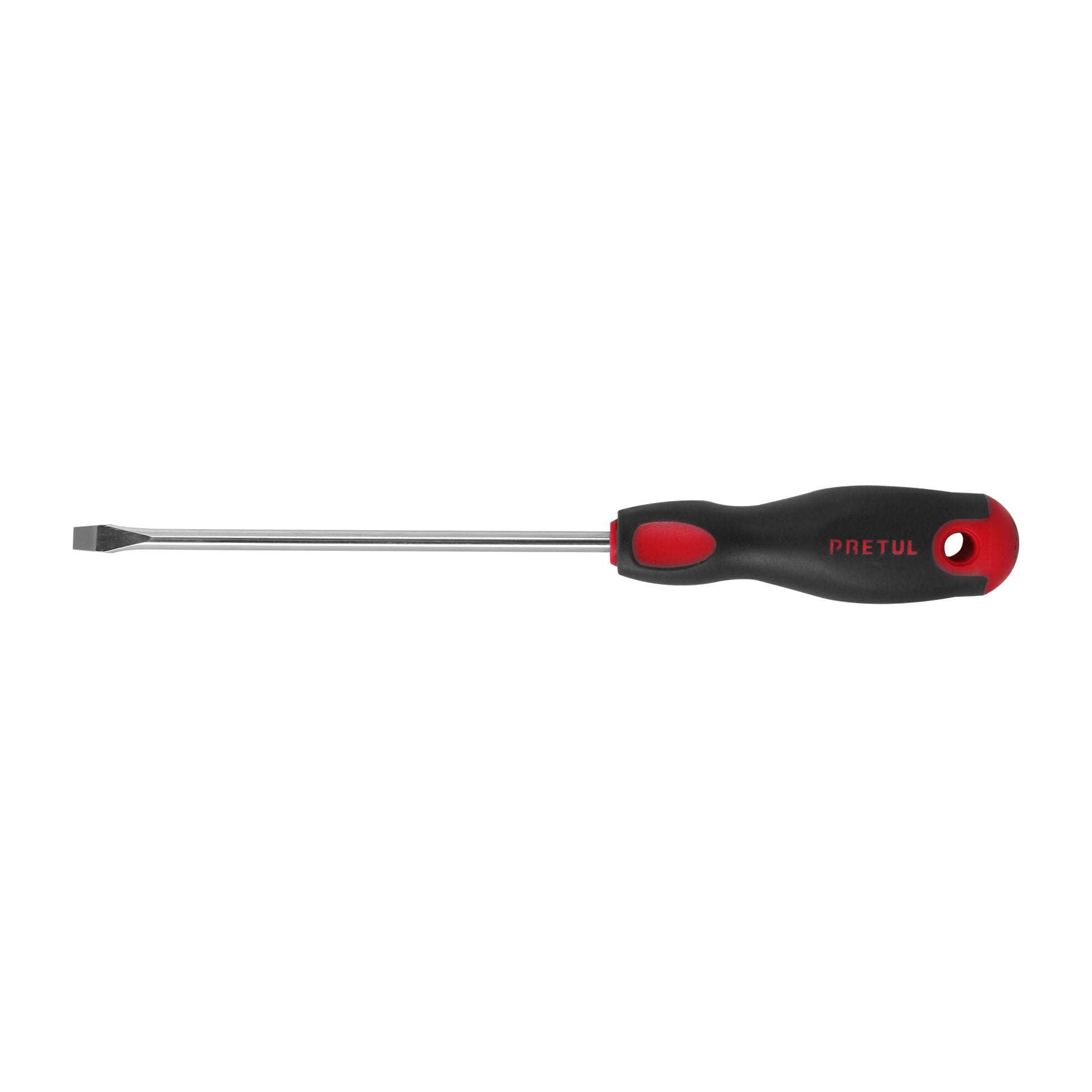 Desarmador plano, 1/4x6", mango comfort grip, pretul