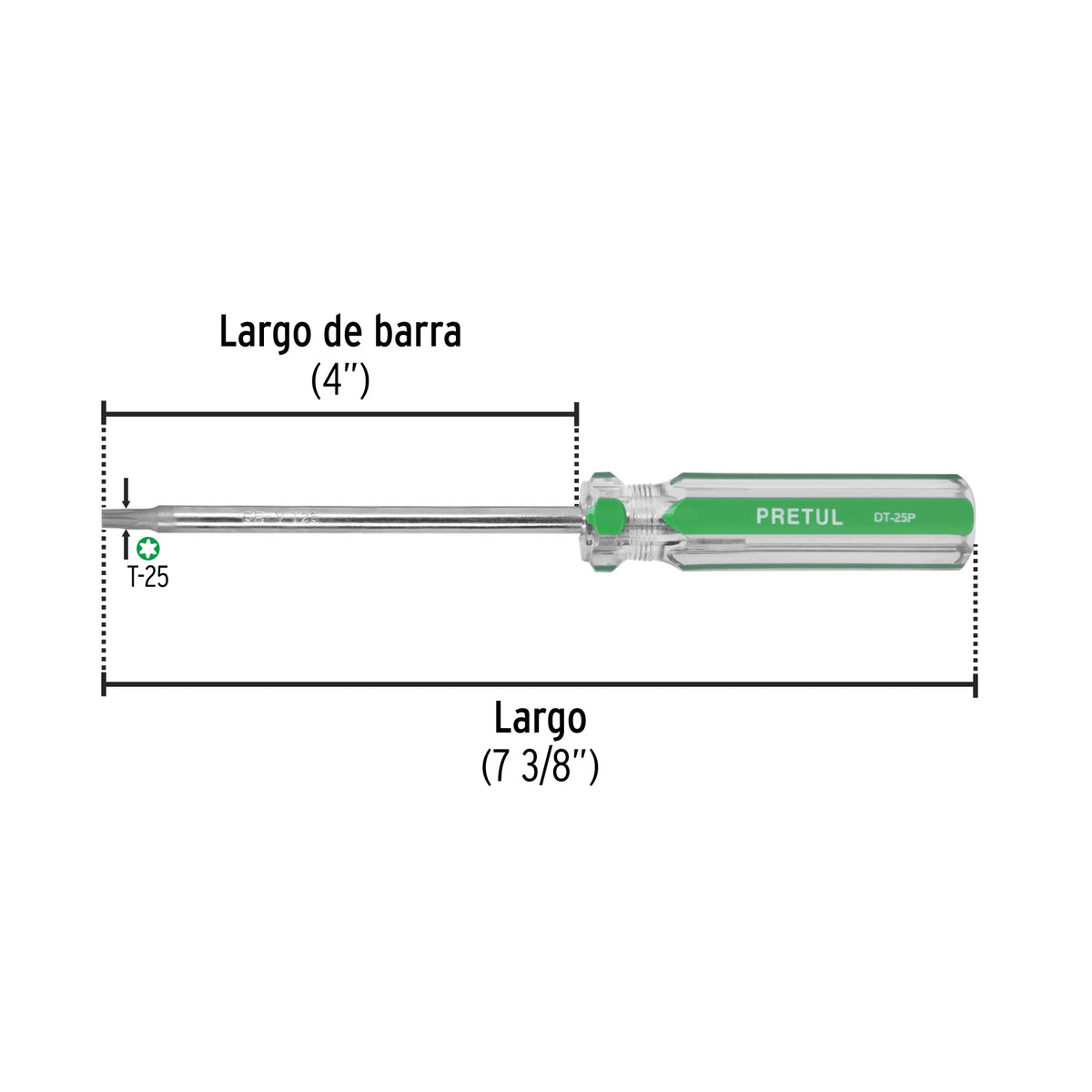 Desarmador punta Torx T 25 mango de PVC Pretul