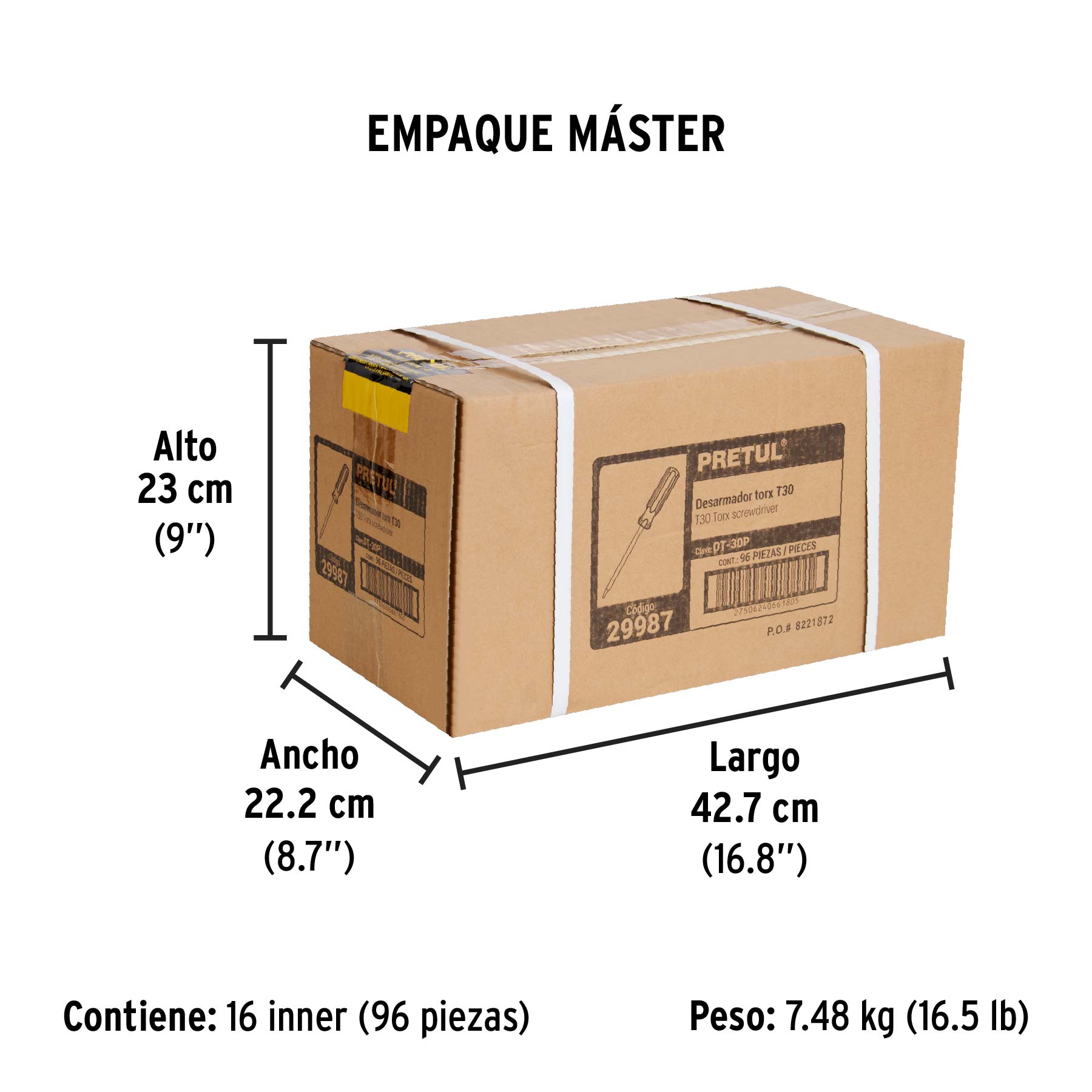 Desarmador punta Torx T 30 mango de PVC Pretul