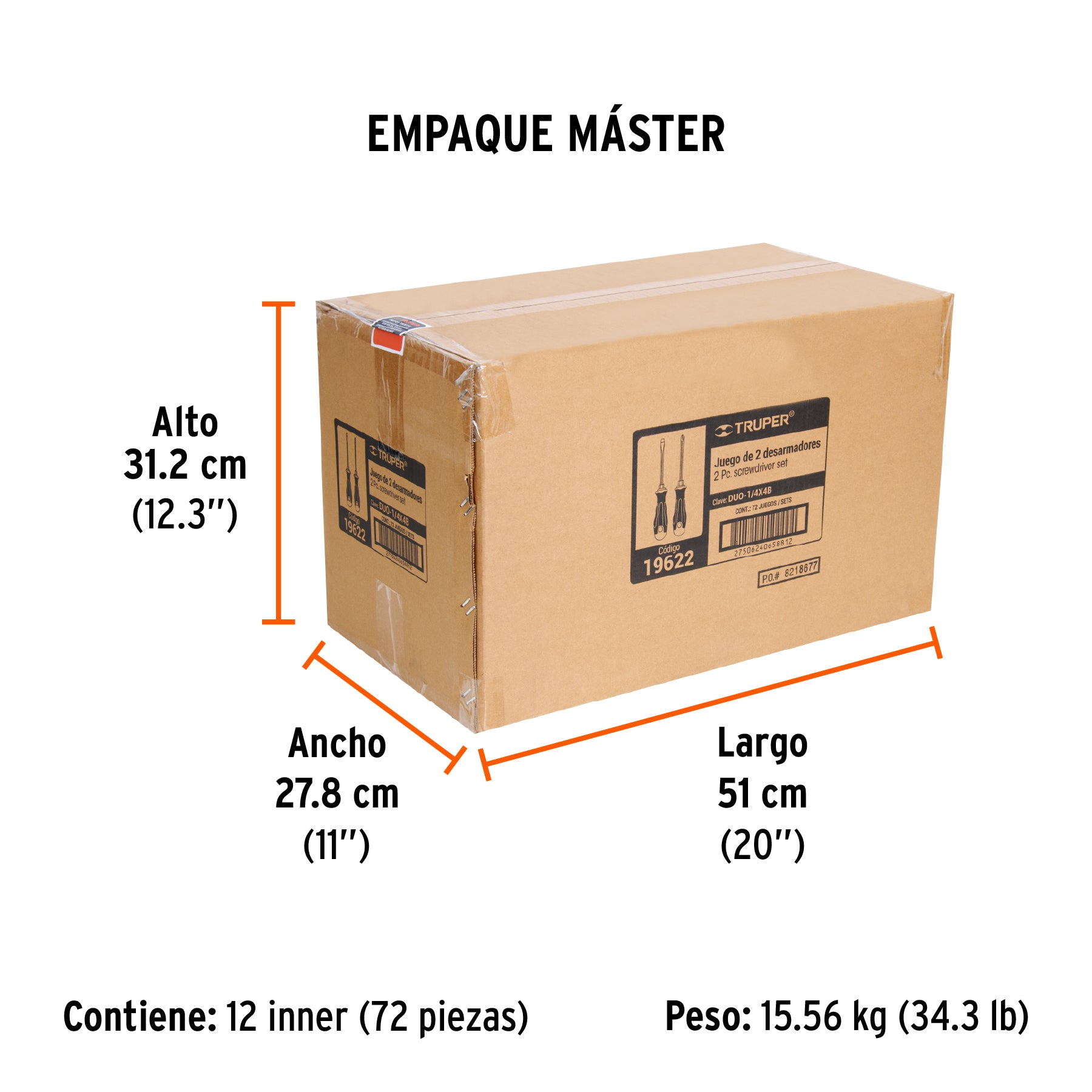 Juego de 2 desarmadores tipo trompo comfort grip