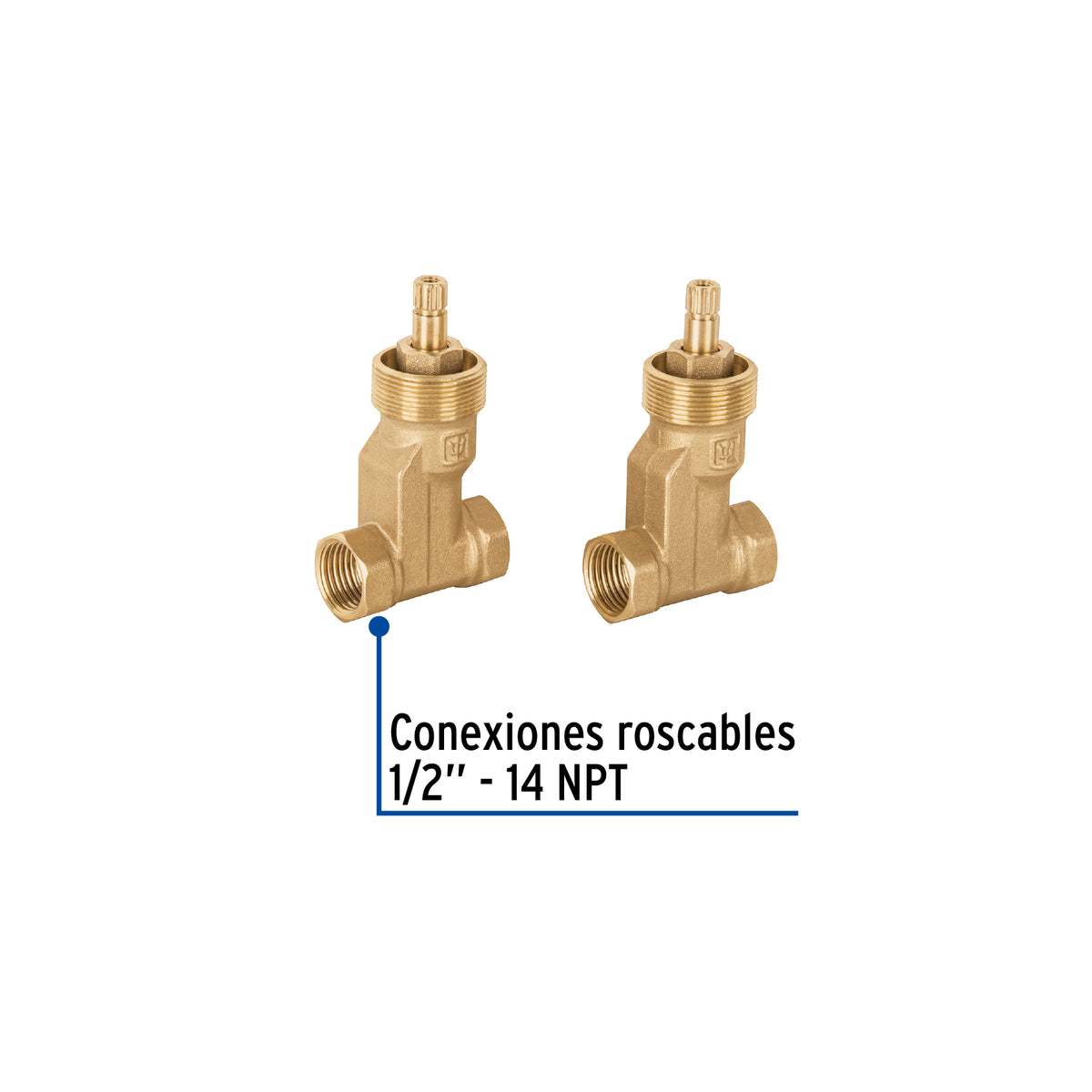 Jgo 2 llaves de empotrar roscables, Basic