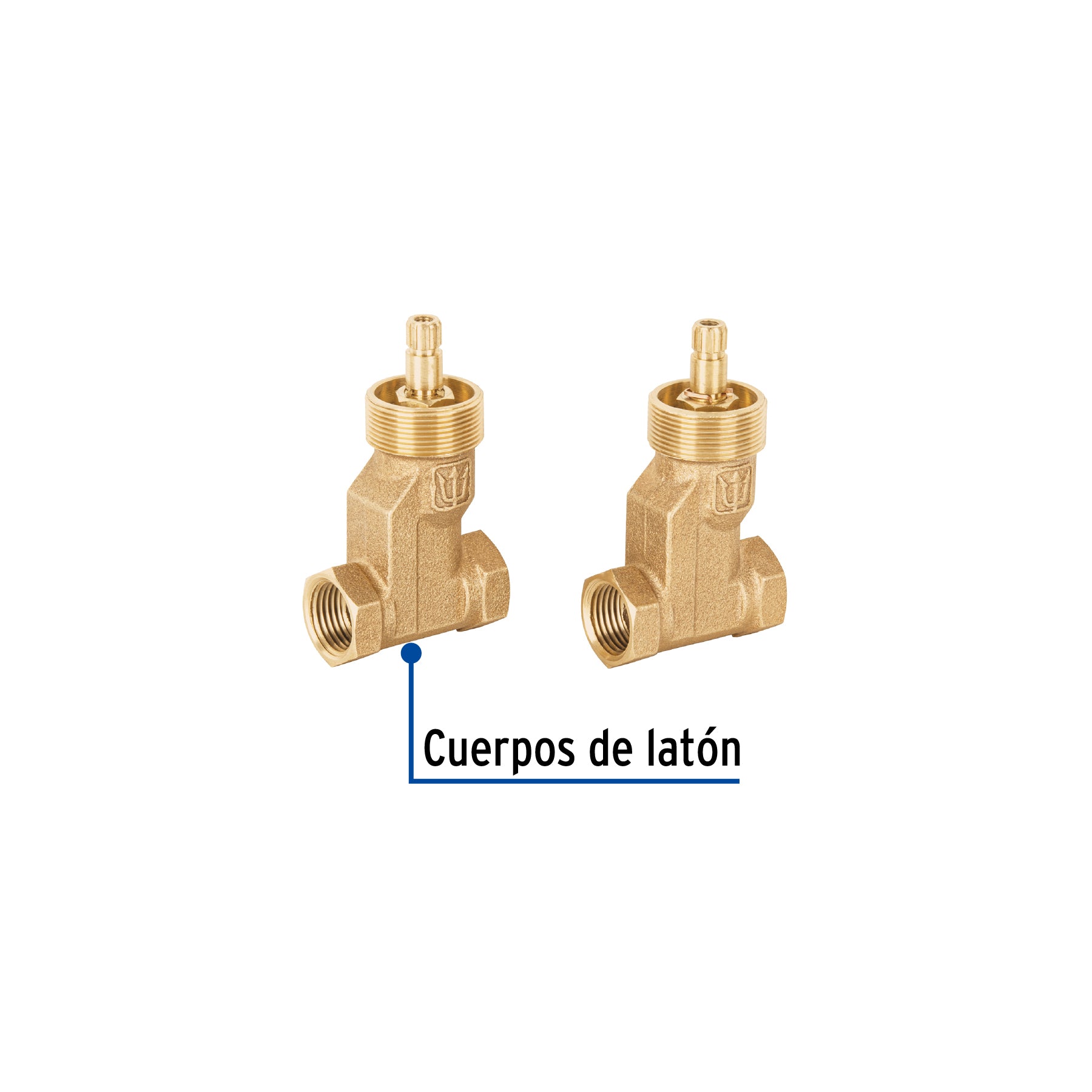 Juego 2 llaves empotrar roscables, cerámico de 1/4 vuelta