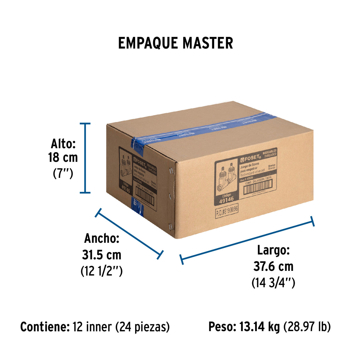 Juego 2 llaves empotrar, cartucho compresión sin manerales