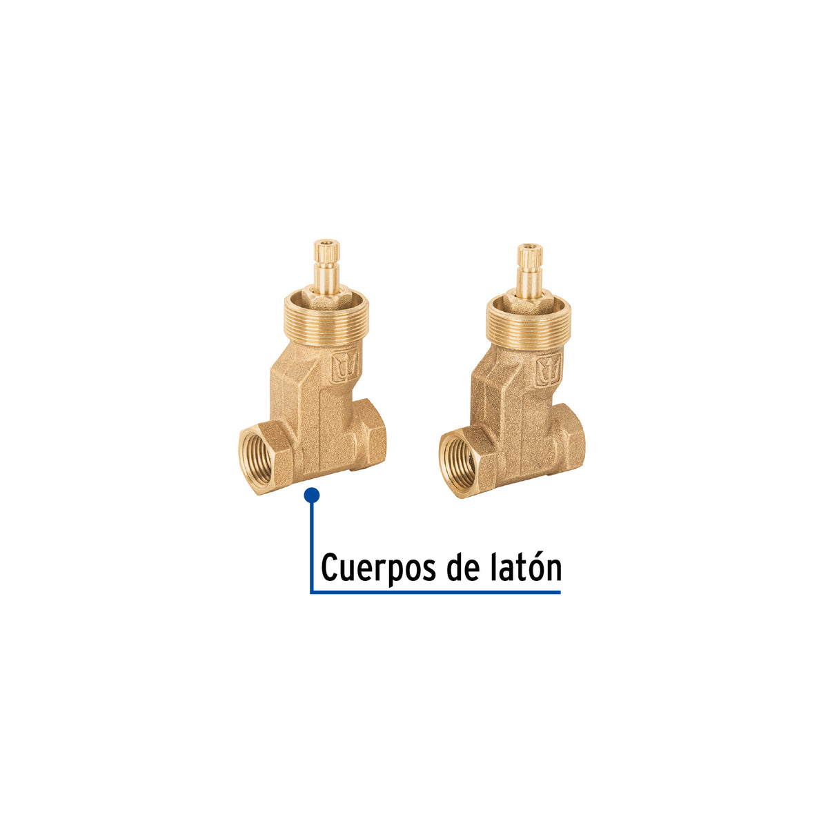 Juego 2 llaves empotrar, cartucho compresión sin manerales