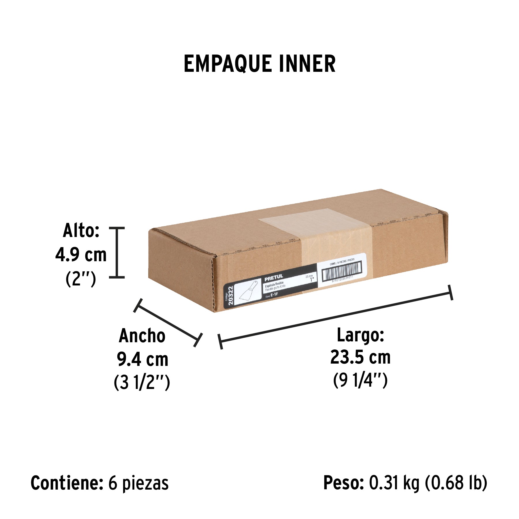 Espátula 1", flexible
