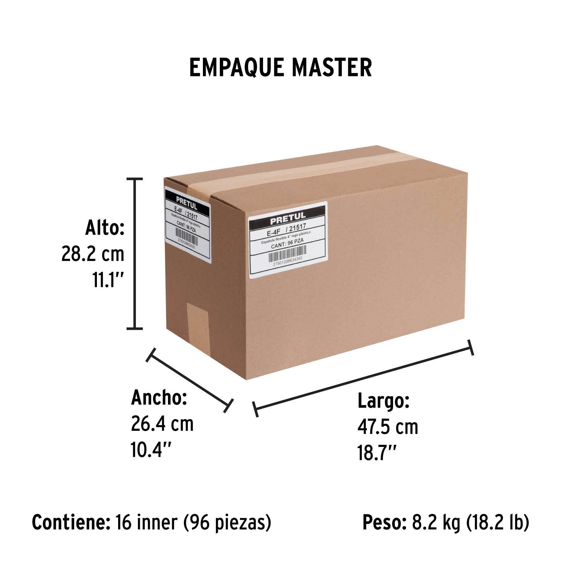 Espátula 4", flexible Pretul