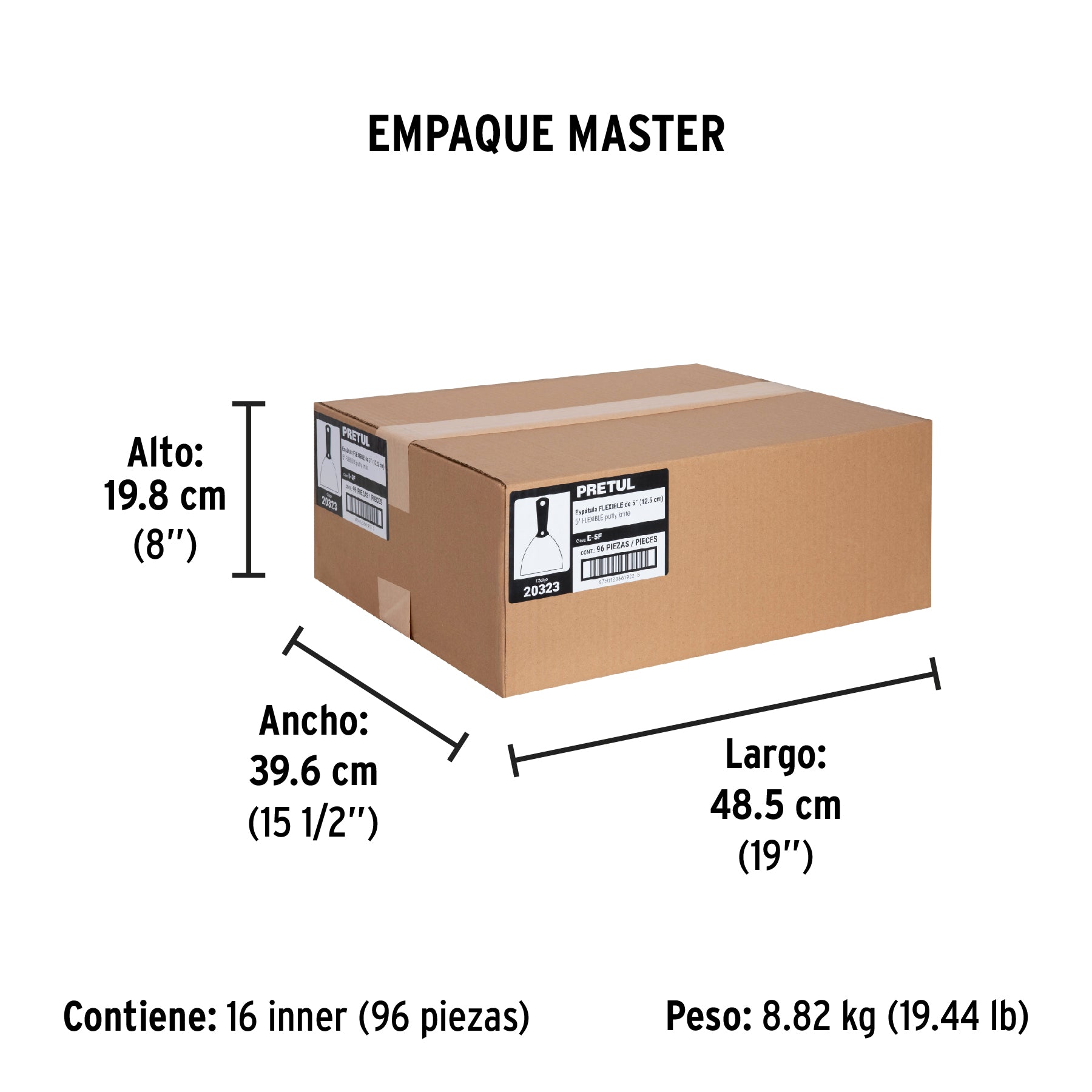 Espátula 5", flexible, Pretul