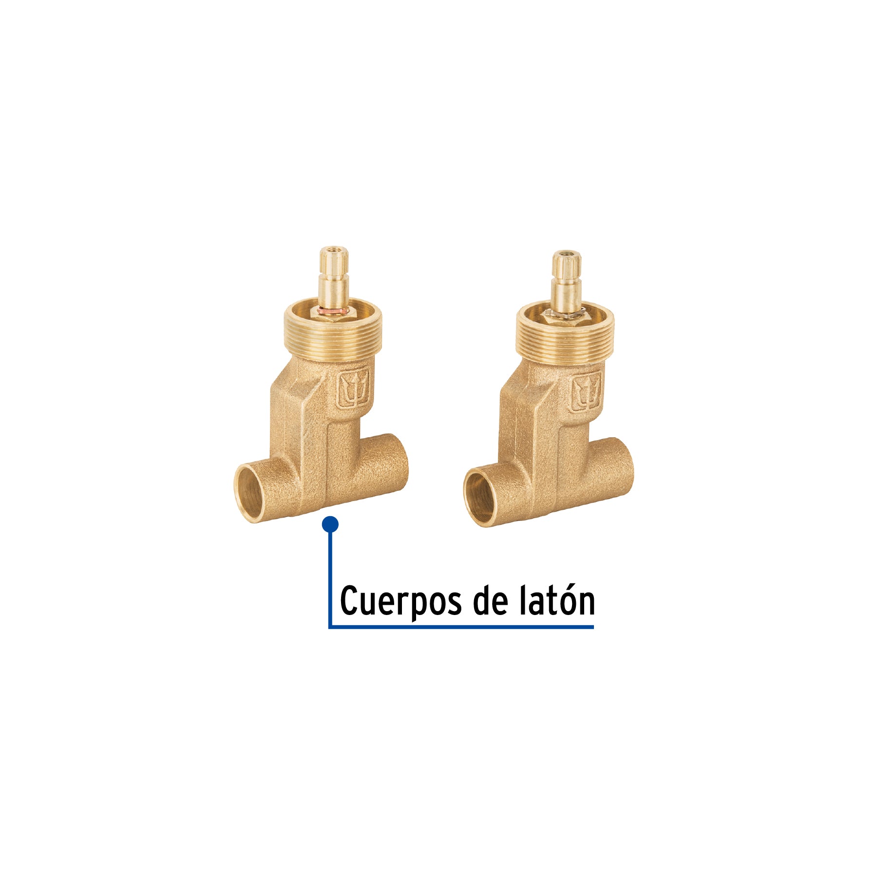 Juego 2 llaves empotrar soldables, cerámico de 1/4 vuelta