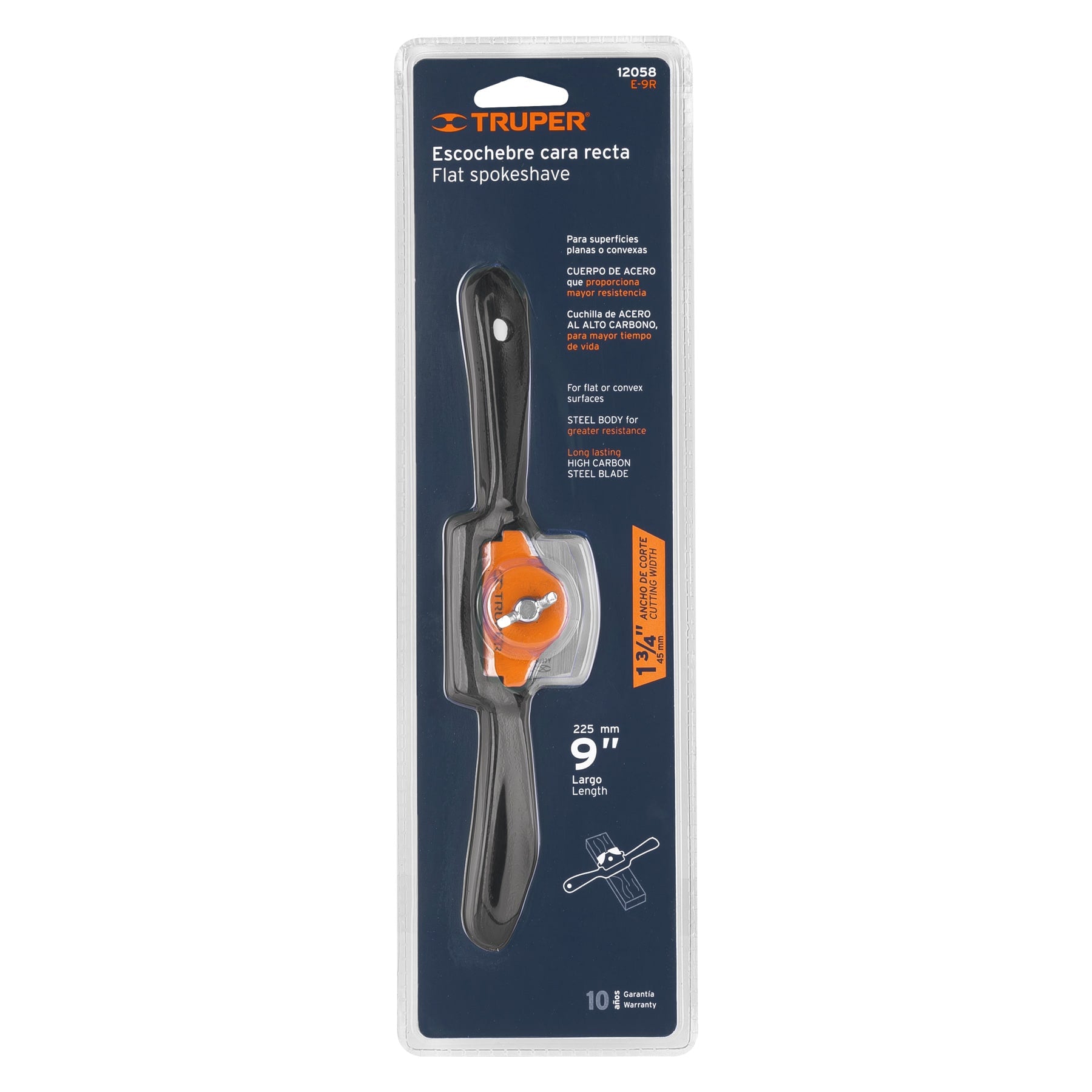 Escochebre para carpintero cuchilla recta de 9"