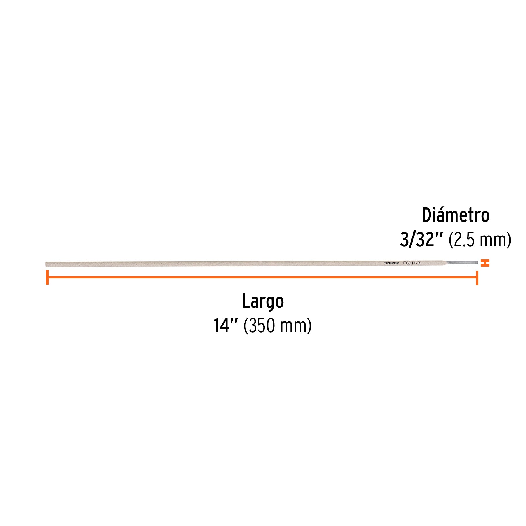 Electrodo 6011 de 3/32', bolsa de 1 kg