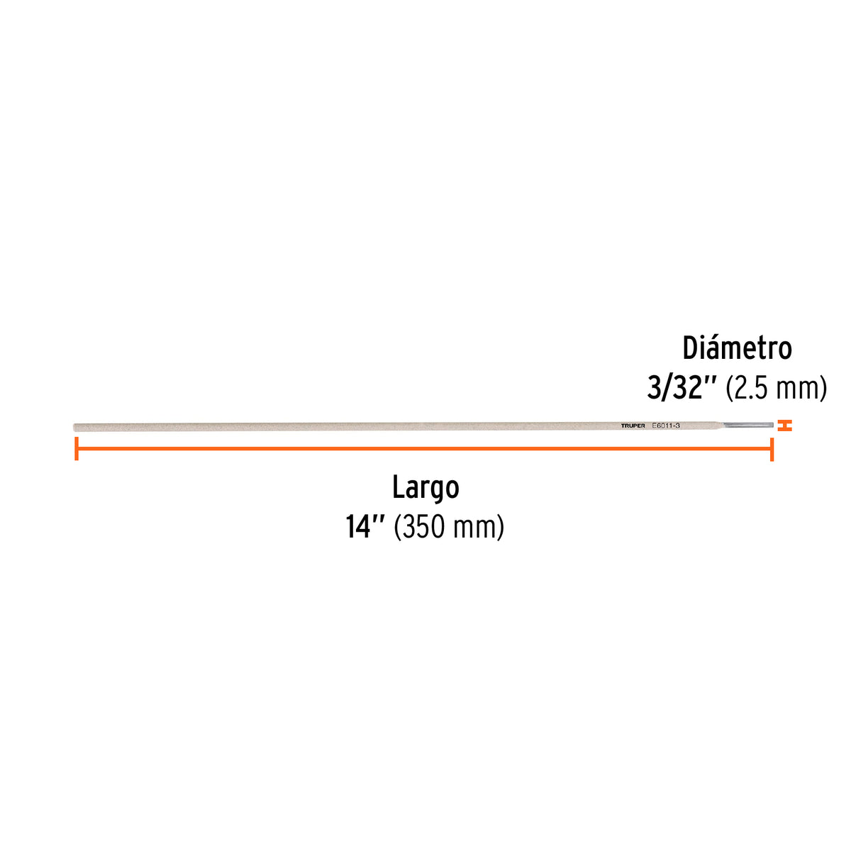 Bolsa con 1 kg de electrodos 6011 de 3/32", TRUPER
