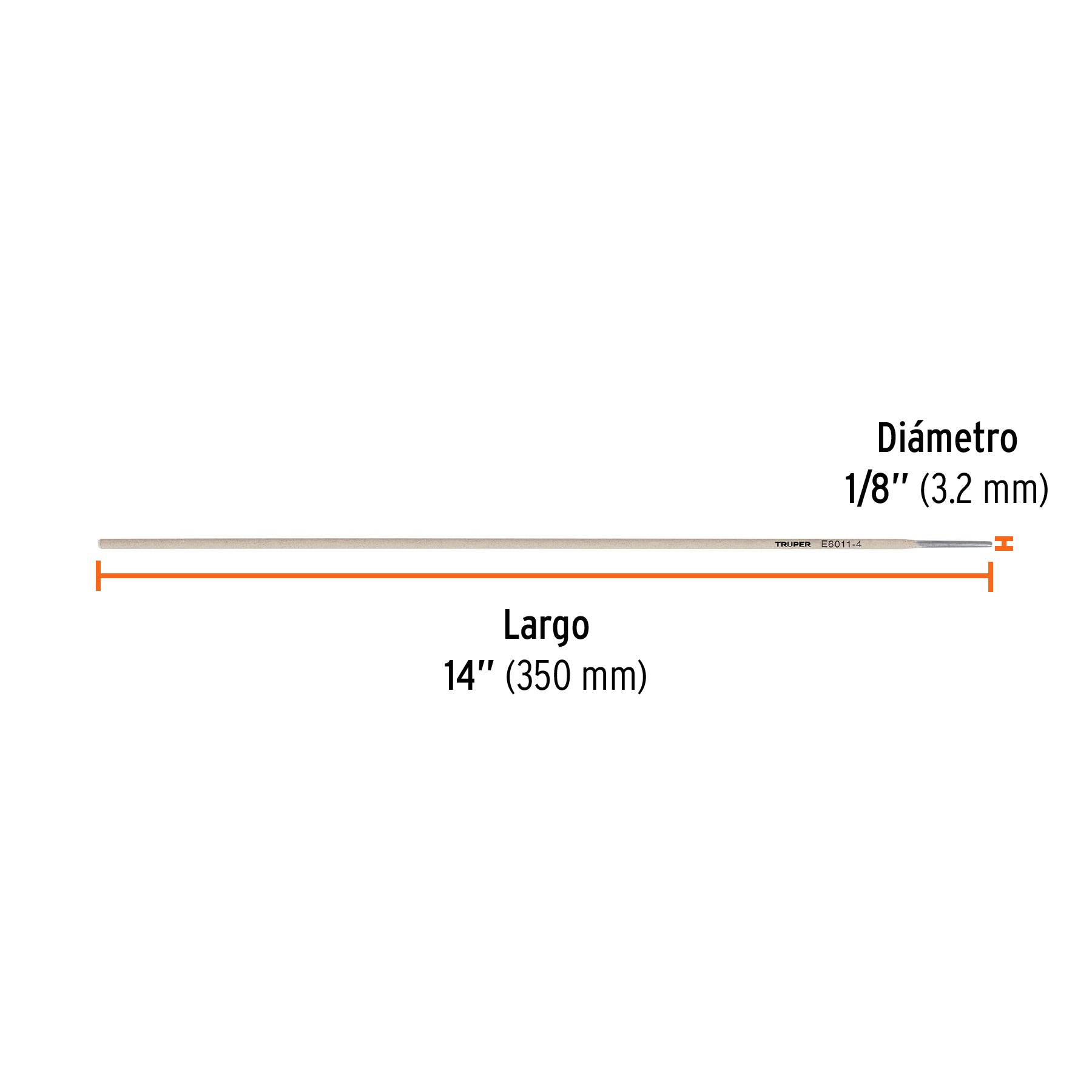 Electrodo 6011 de 1/8", bolsa de 1 kg