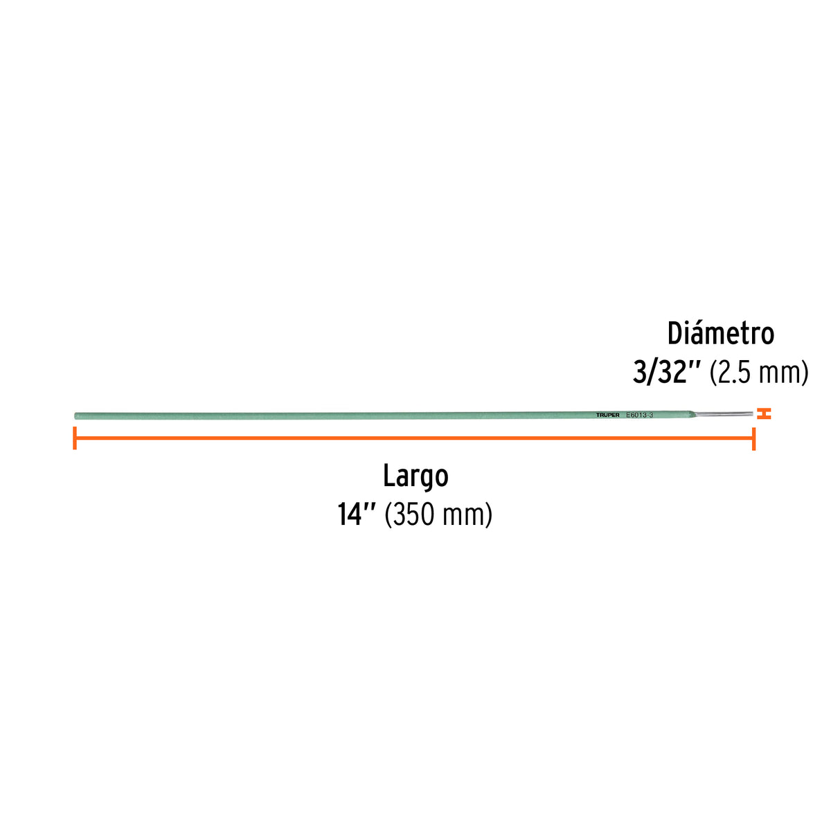 Electrodo 6013 de 3/32", bolsa de 1 kg
