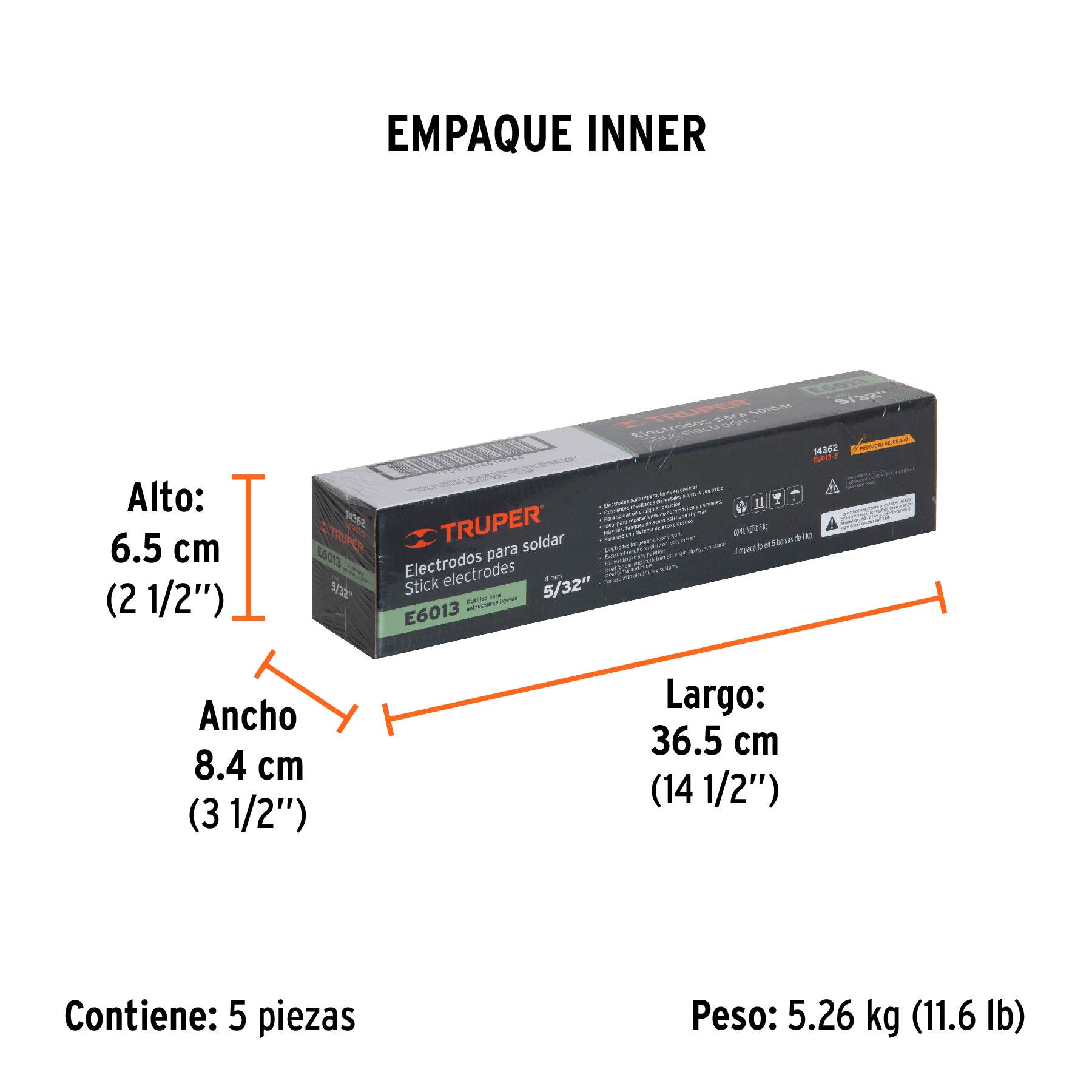 Electrodo 6013 de 5/32", bolsa de 1 kg
