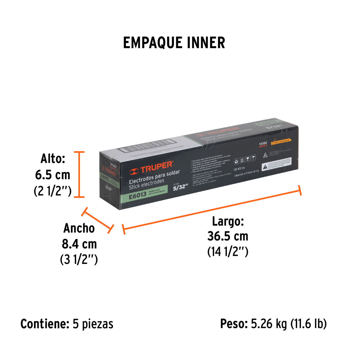 Electrodo 6013 de 5/32", bolsa de 1 kg