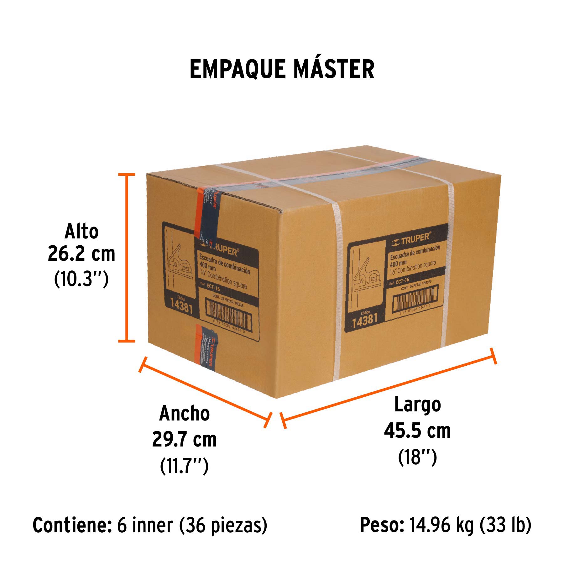 Escuadra de combinación, 16"