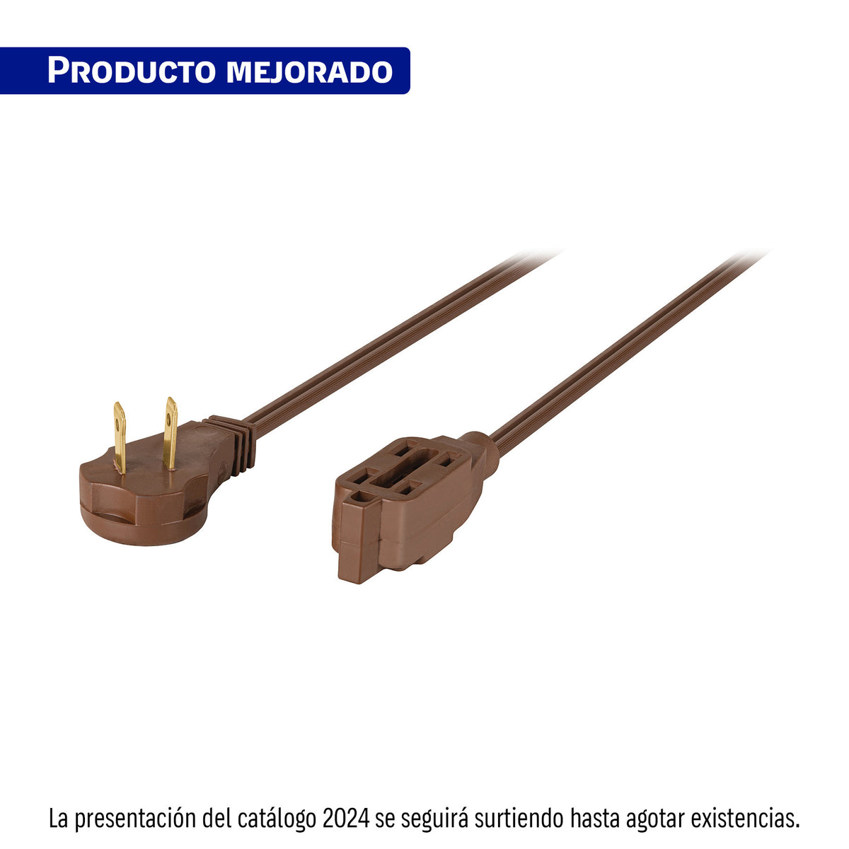 Extensión eléctrica doméstica, 4 m, café, Volteck