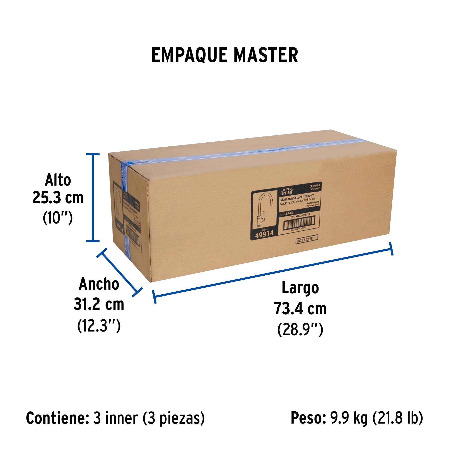 Mezcladora para fregadero con manguera extraíble, Element