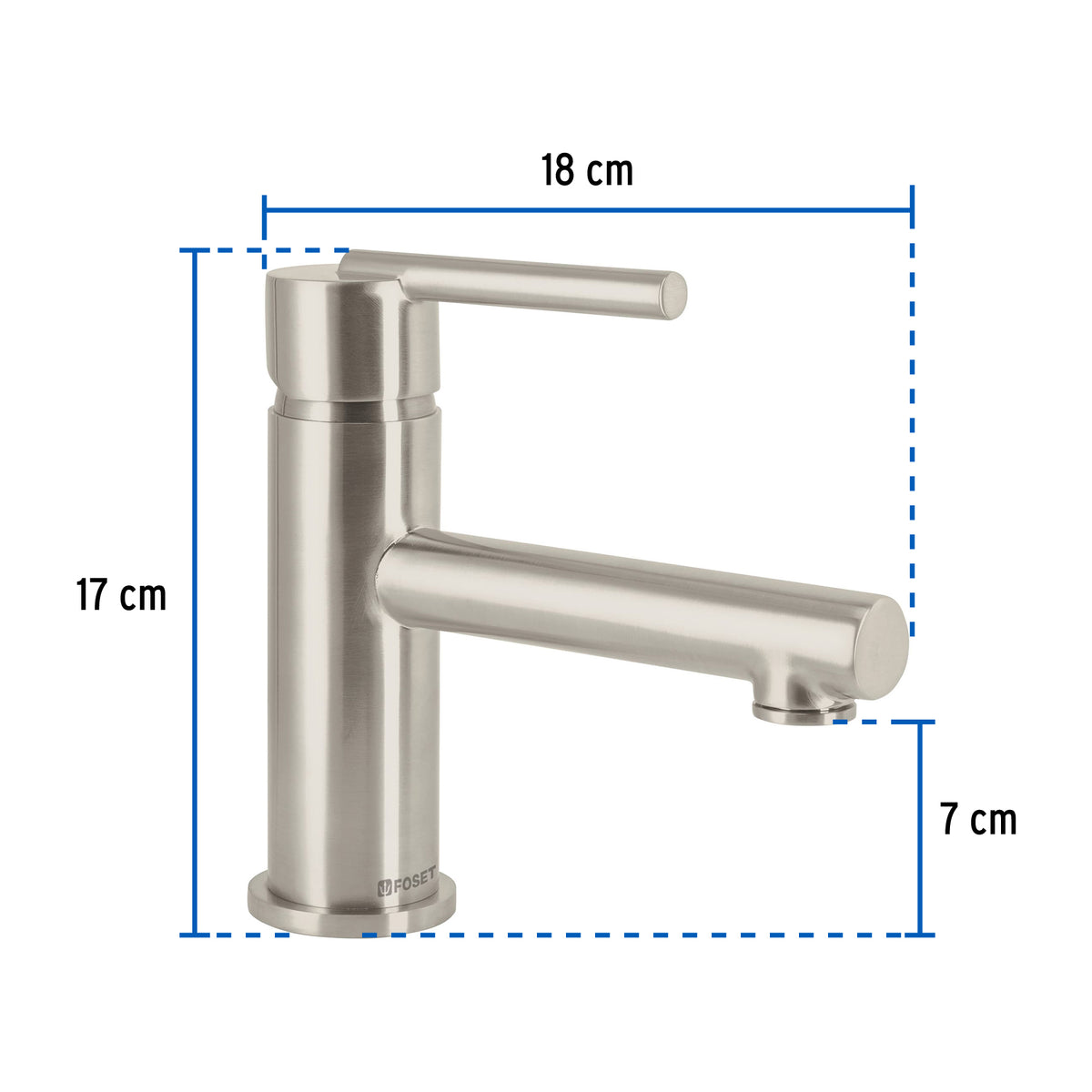 Monomando corto satín para lavabo, FOSET ELEMENT
