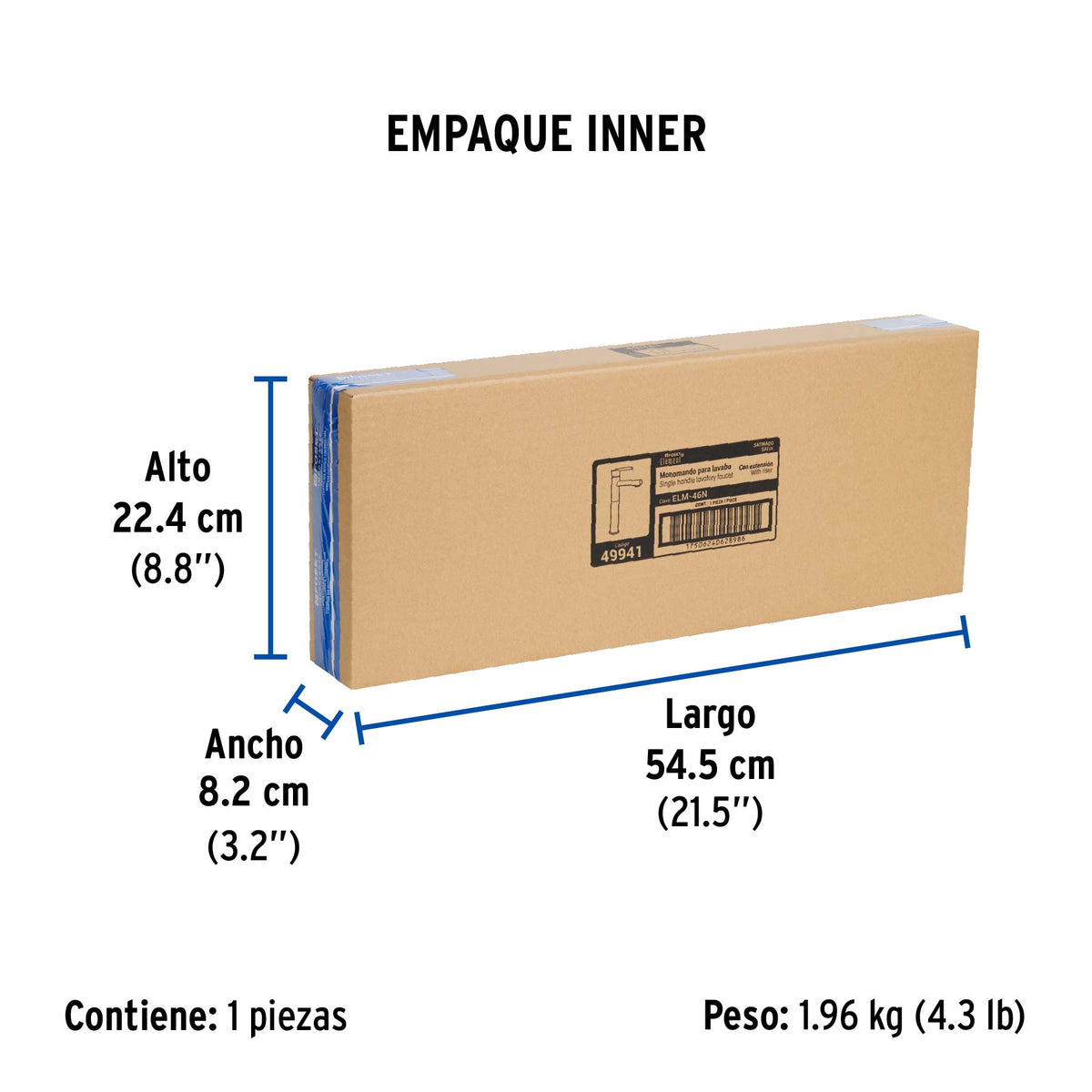Monomando alto satín para lavabo, FOSET ELEMENT
