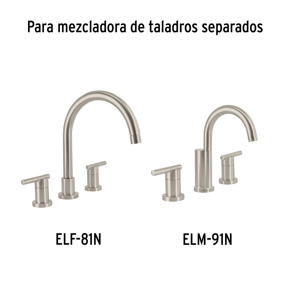 Jgo.2 manerales p/lavabo, taladros separados, satín, Element