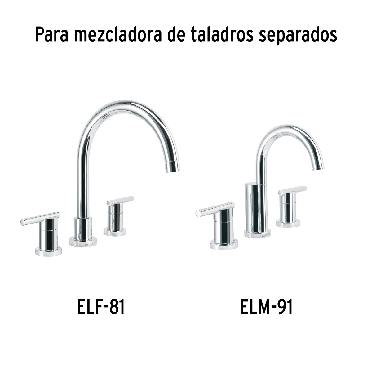 Jgo. 2 manerales para lavabo, taladros separados, Element
