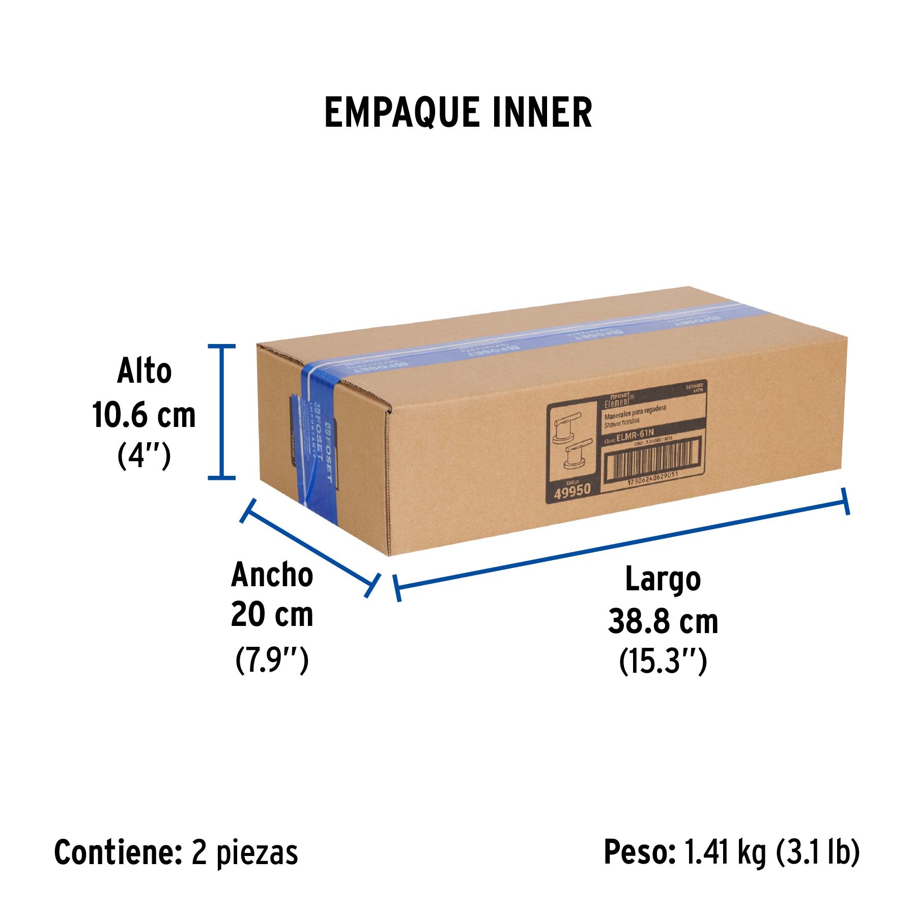 Manerales para regadera, satín, Element