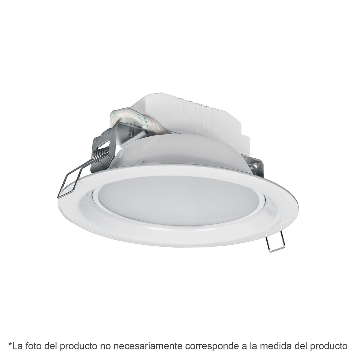 Luminario LED empotrado redondo 5 W, luz cálida