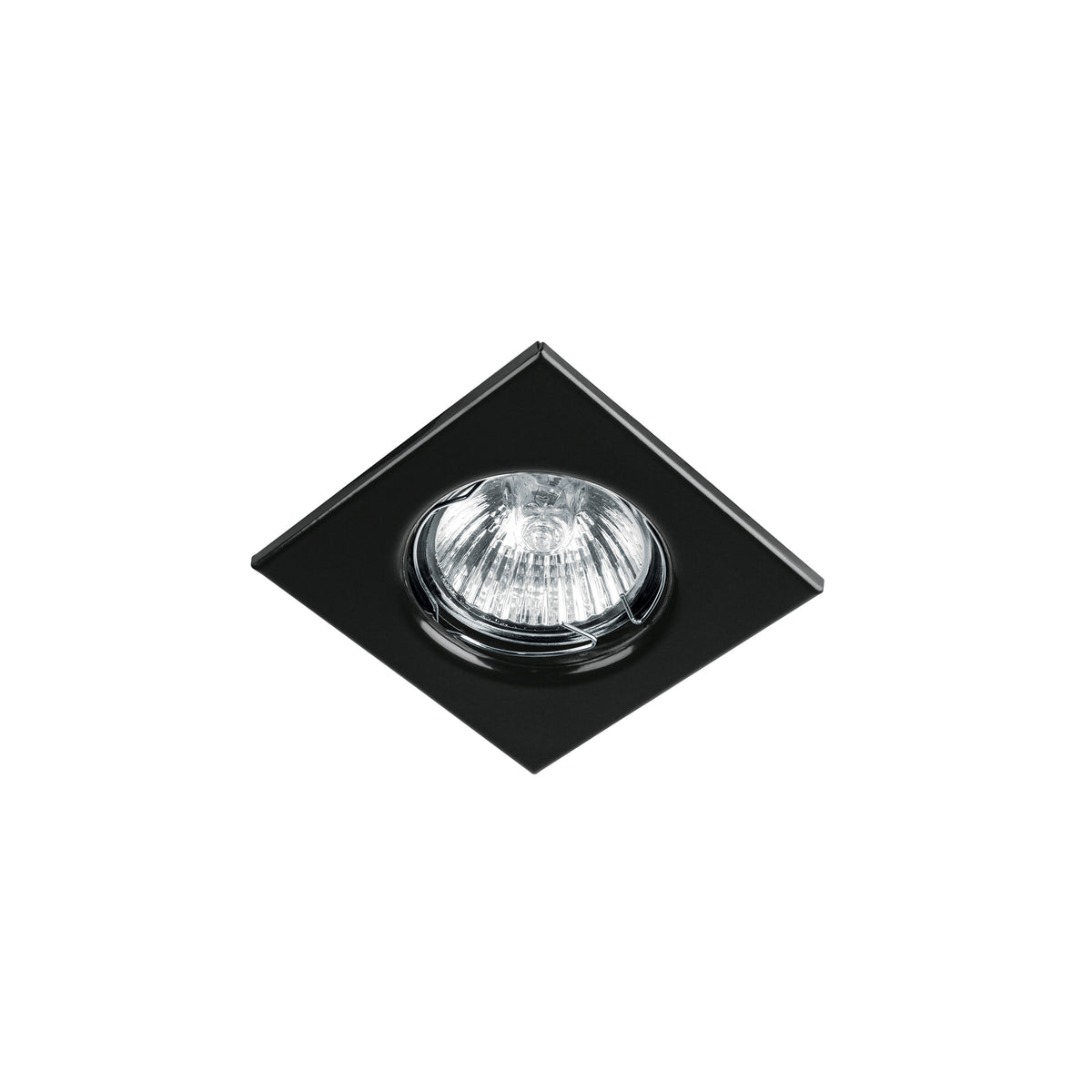Luminario cuadrado negro spot fijo, lámpara no incluida