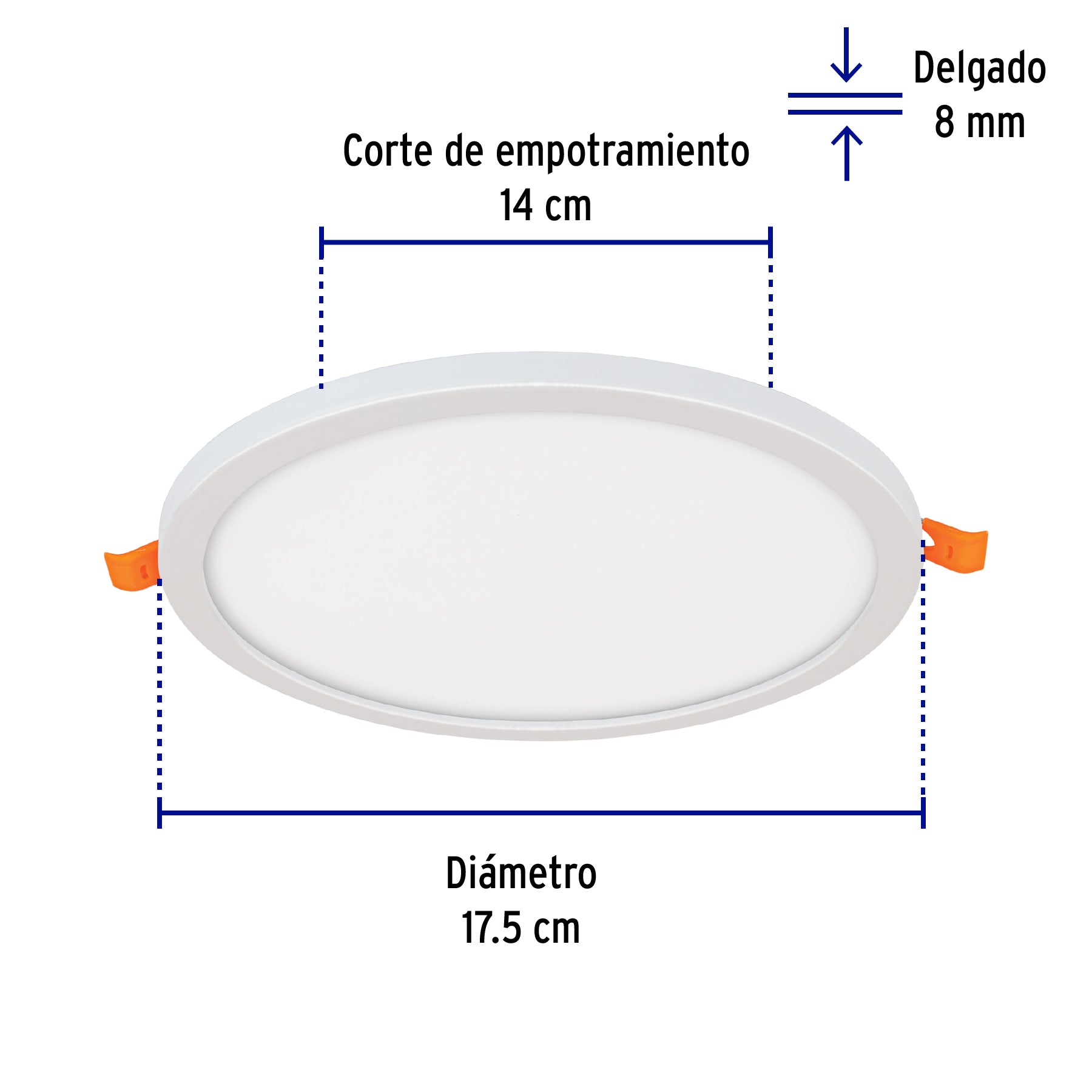 Luminario de LED para empotrar 15 W, ajustable, luz de día SUSTITUTO 47797