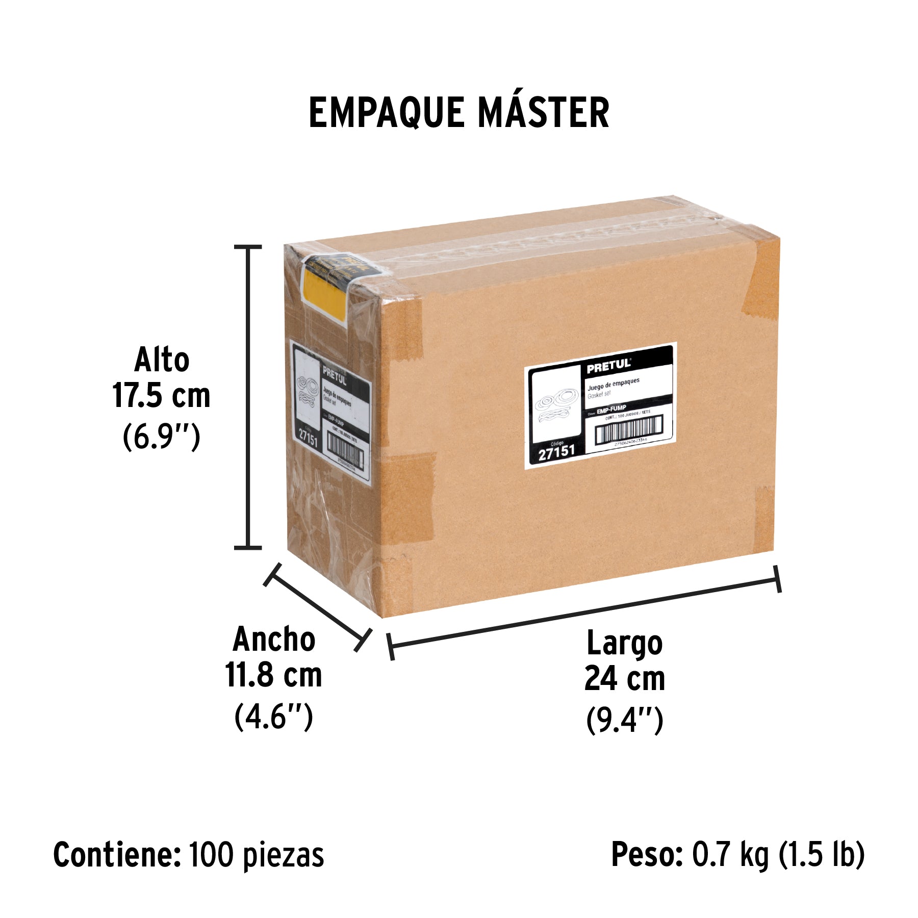 Juego de 7 empaques para fumigador FUM-P