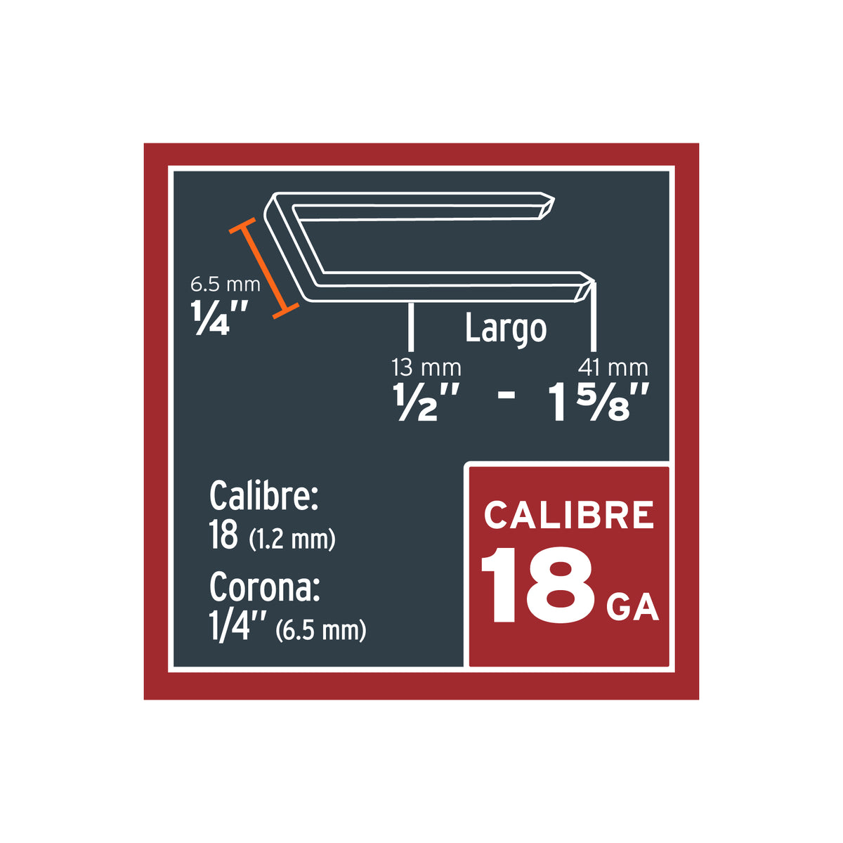 Engrapadora neumática, calibre 18, 1.24 mm