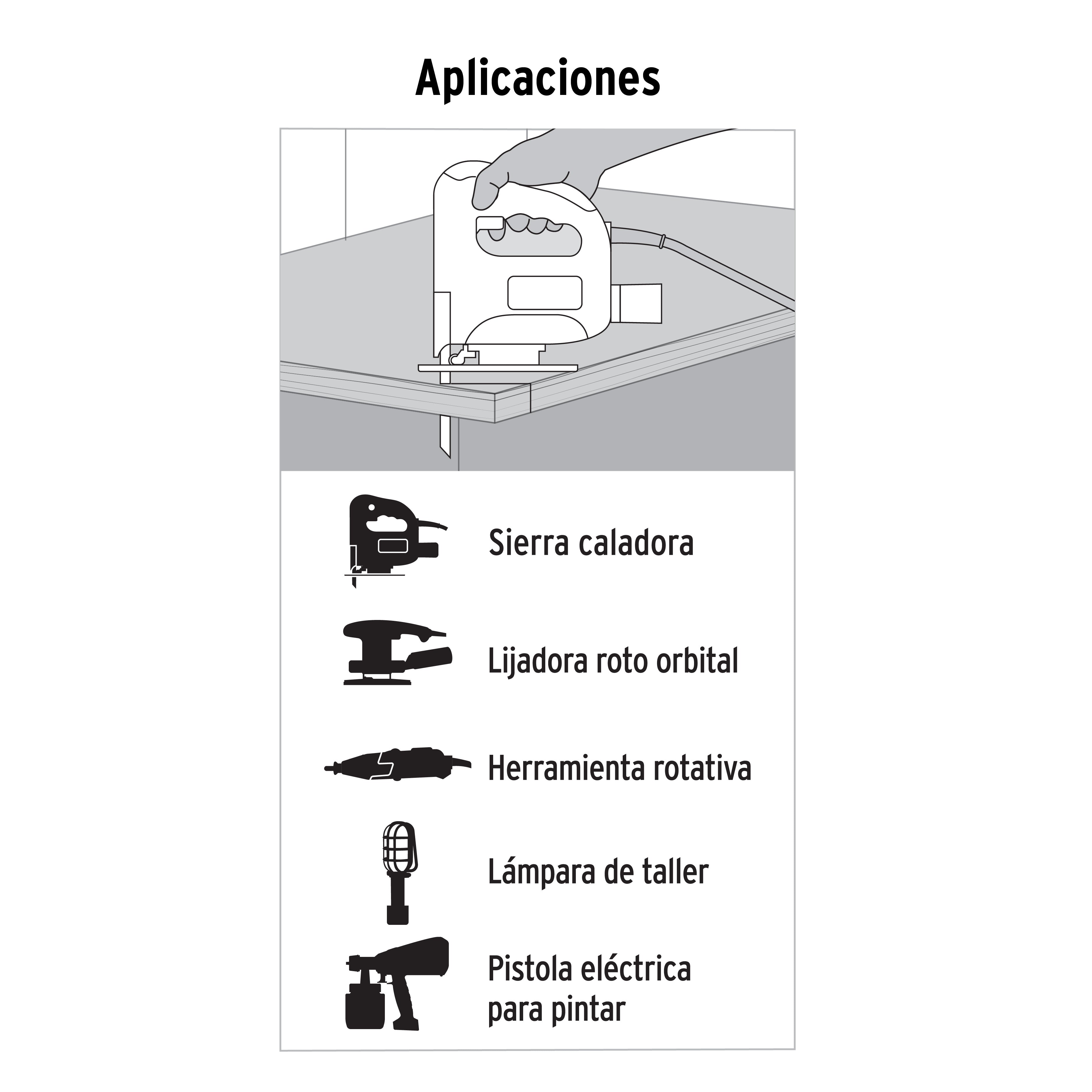 Extensión eléctrica uso rudo, 25 m, calibre 16, Volteck