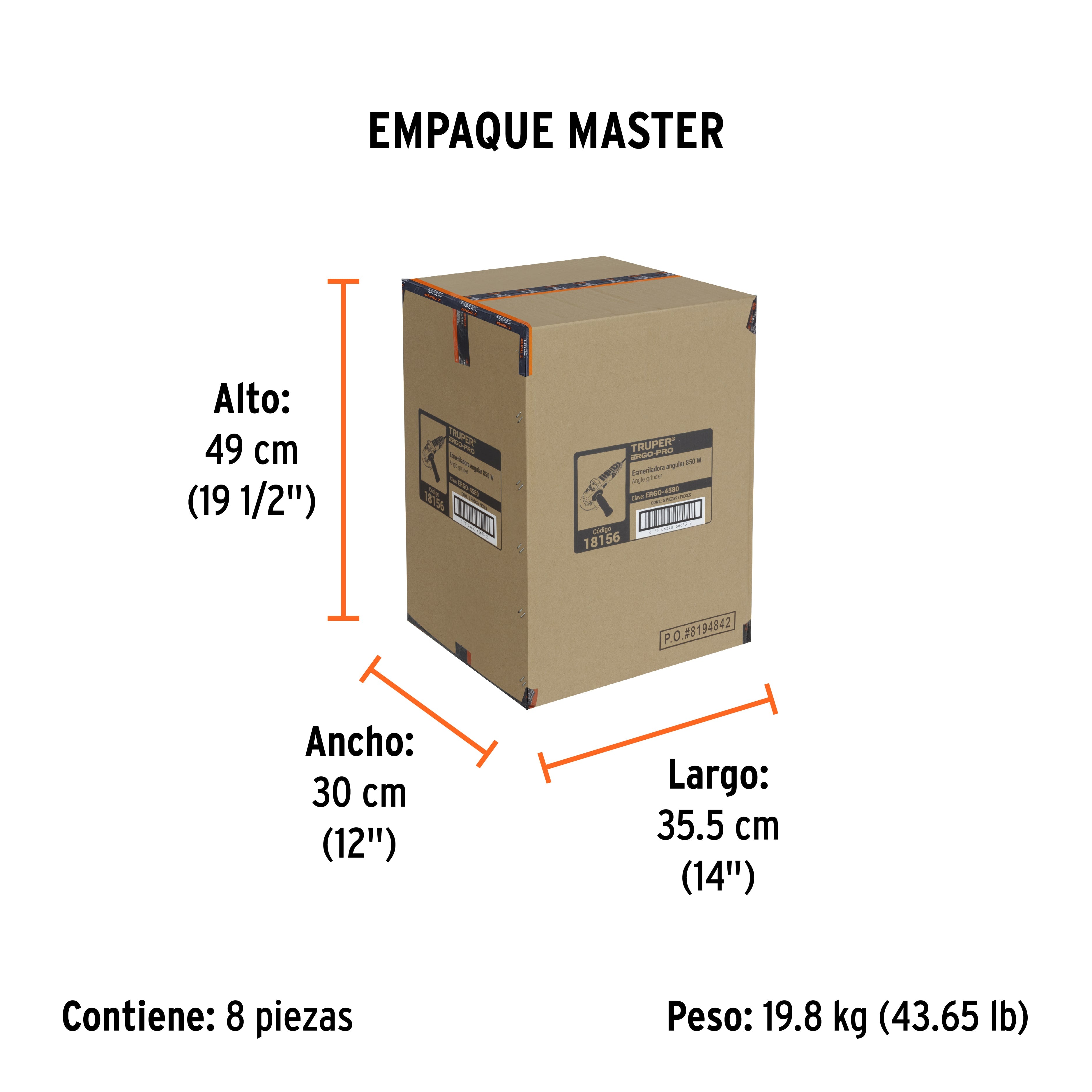 Esmeriladora angular 4-1/2", ERGO PRO, 800 W