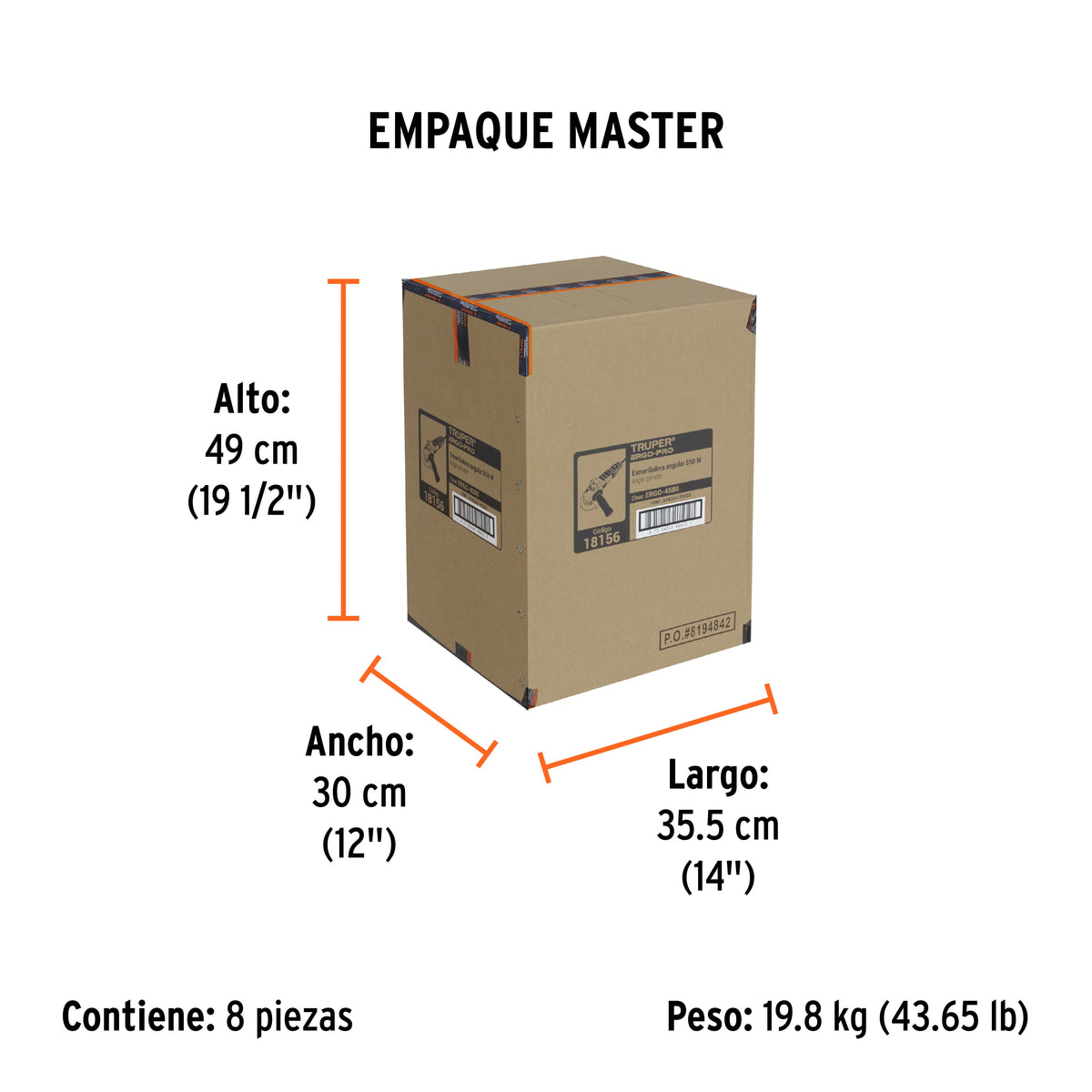 Esmeriladora angular 4-1/2", ERGO PRO, 800 W