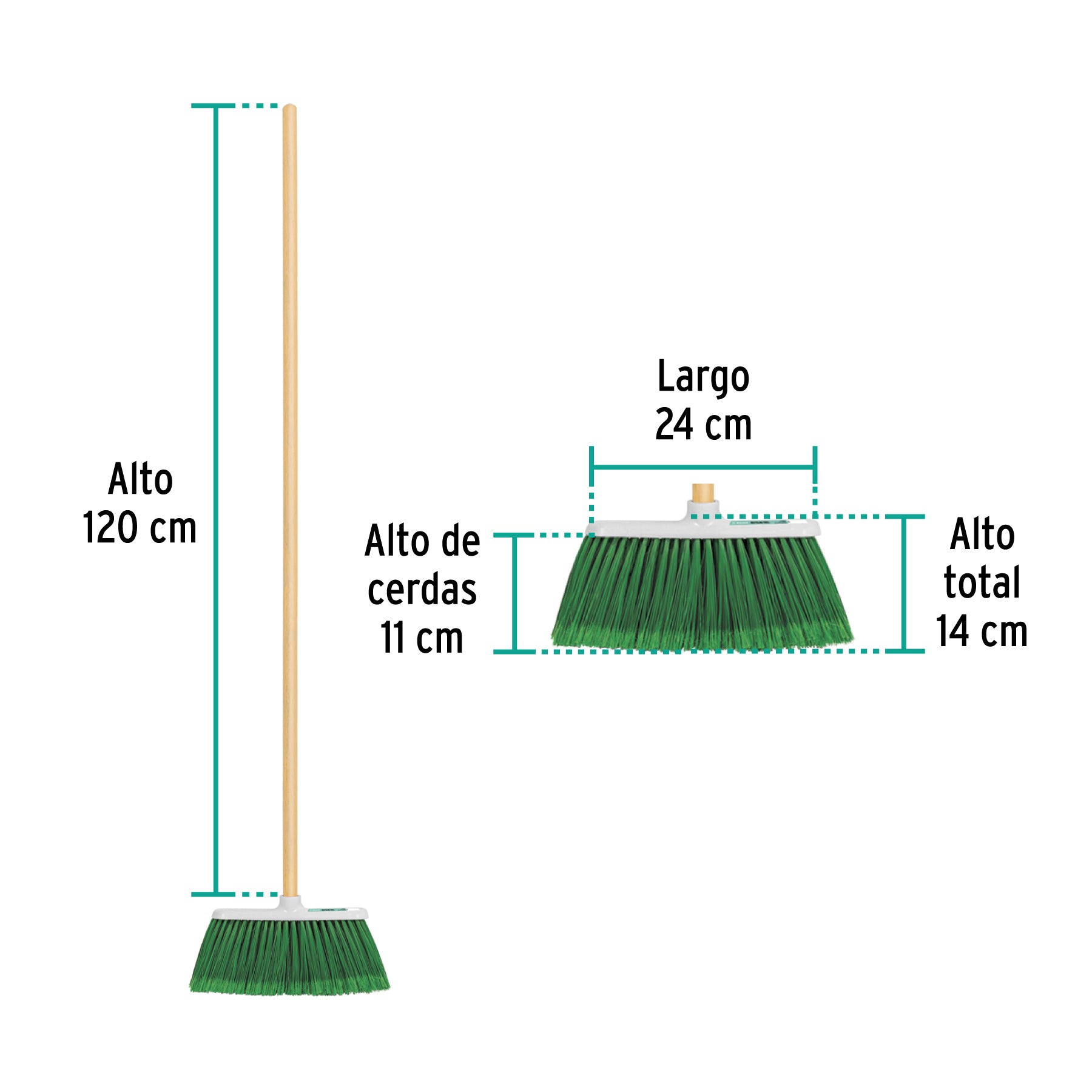 Escoba de vinilo, tipo cepillo