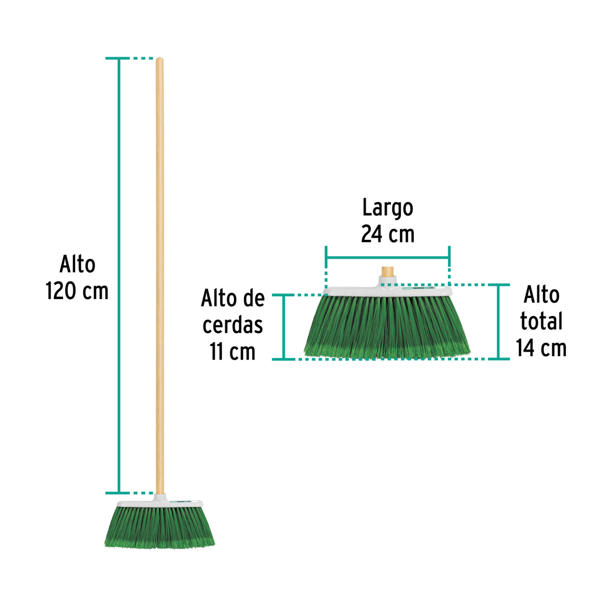 Escoba de vinilo, tipo cepillo