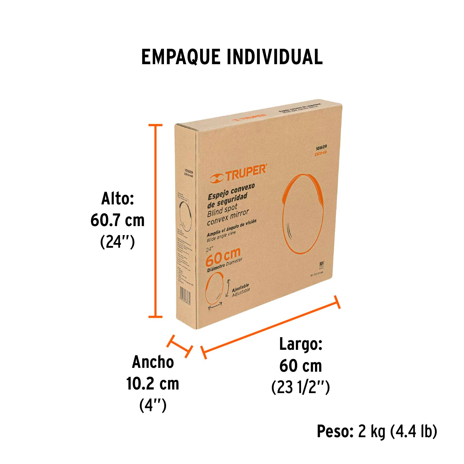 Espejo convexo de 60 cm