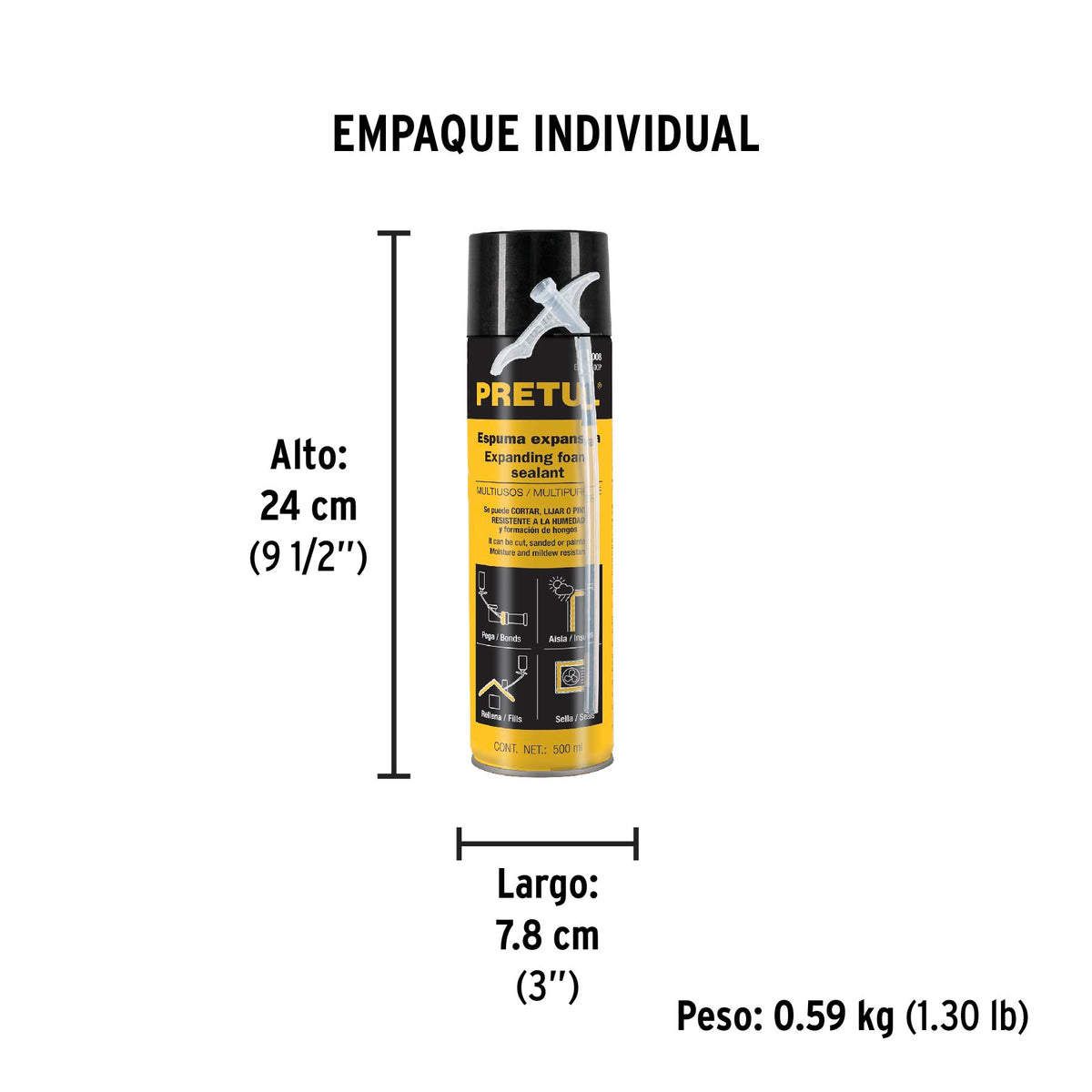 Espuma expansiva, 500 ml, Pretul