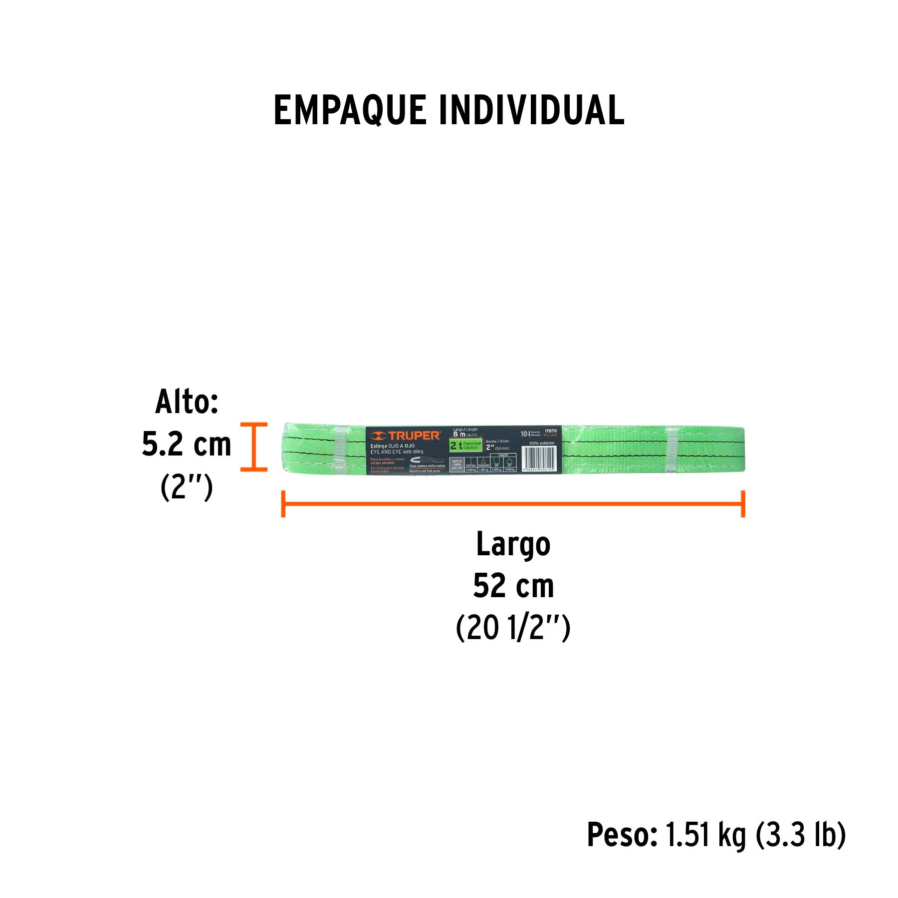 Eslinga de 2" x 8m