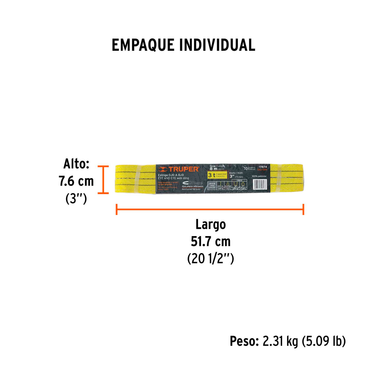 Eslinga de 3" x 8m