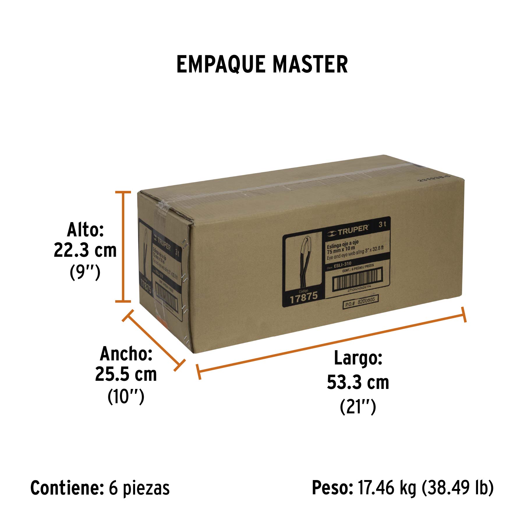 Eslinga de 3" x 10m