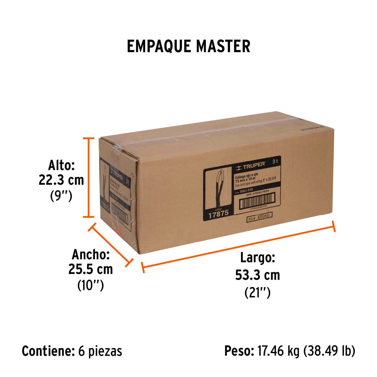 Eslinga de 3" x 10m