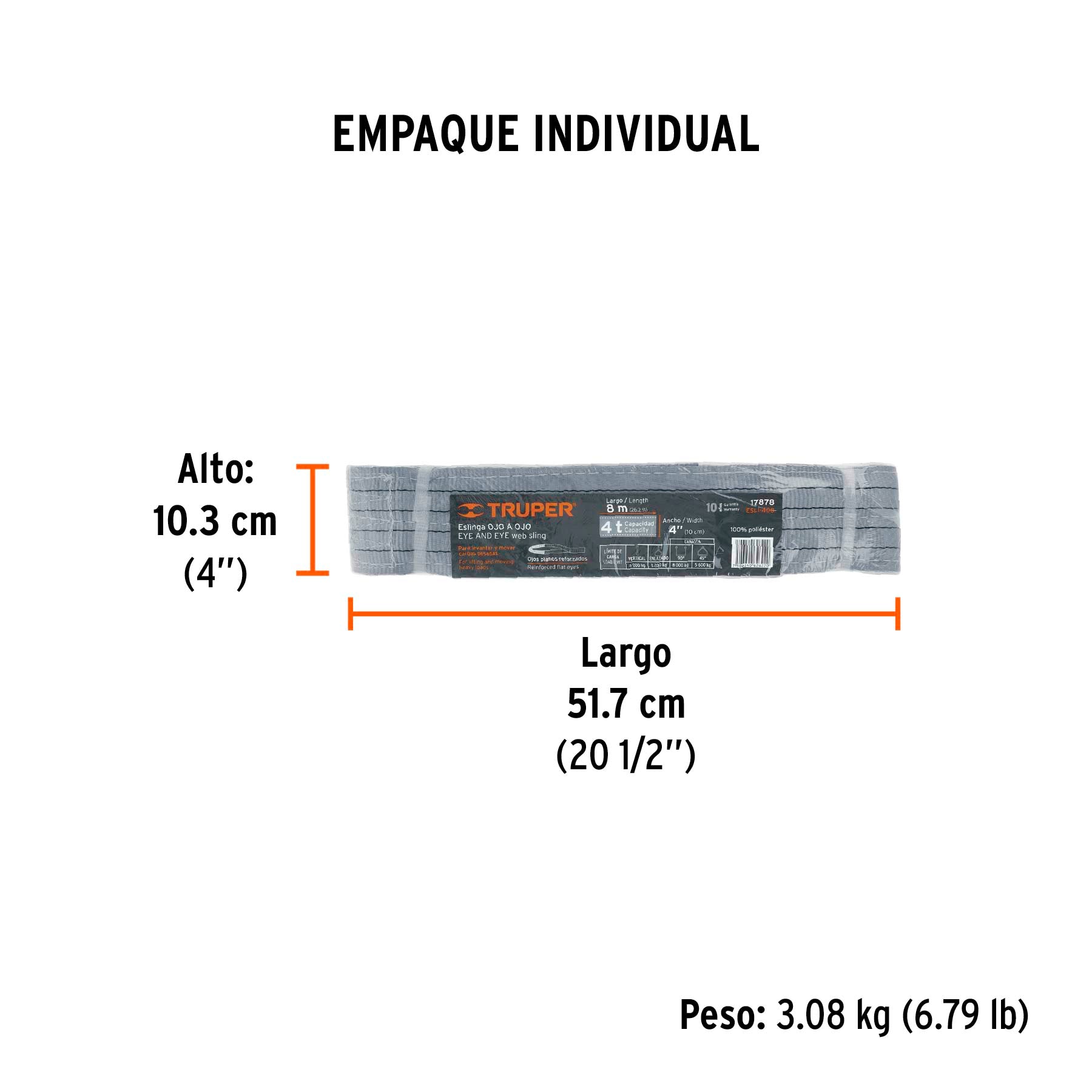 Eslinga de 4" x 8m