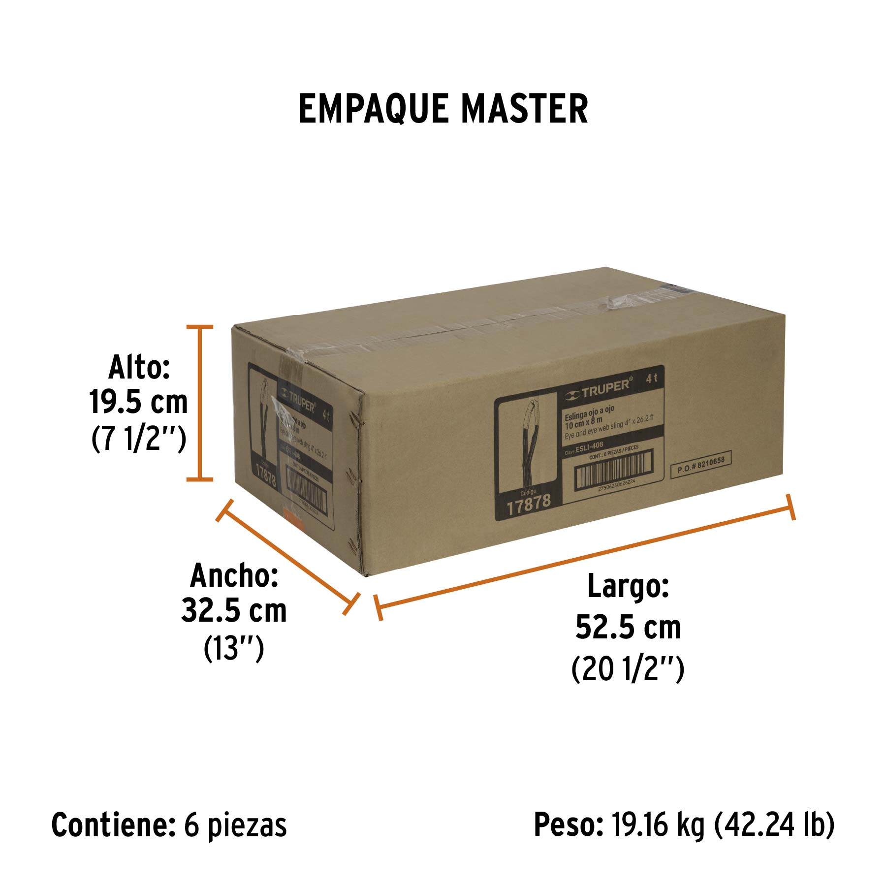 Eslinga de 4" x 8m