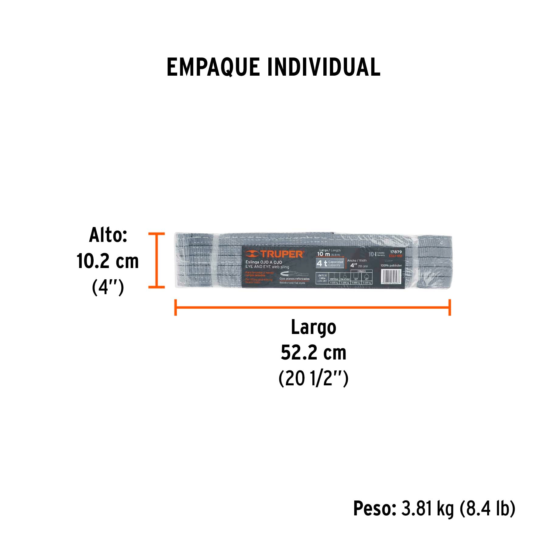 Eslinga de 4" x 10m
