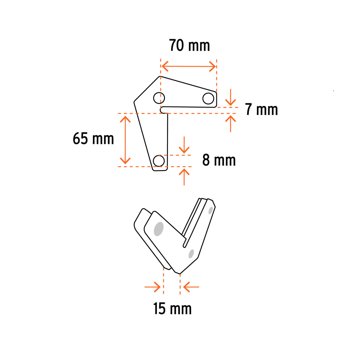 2 Escuadras magnéticas esquineras 3', capacidad 11 kg, Trupe